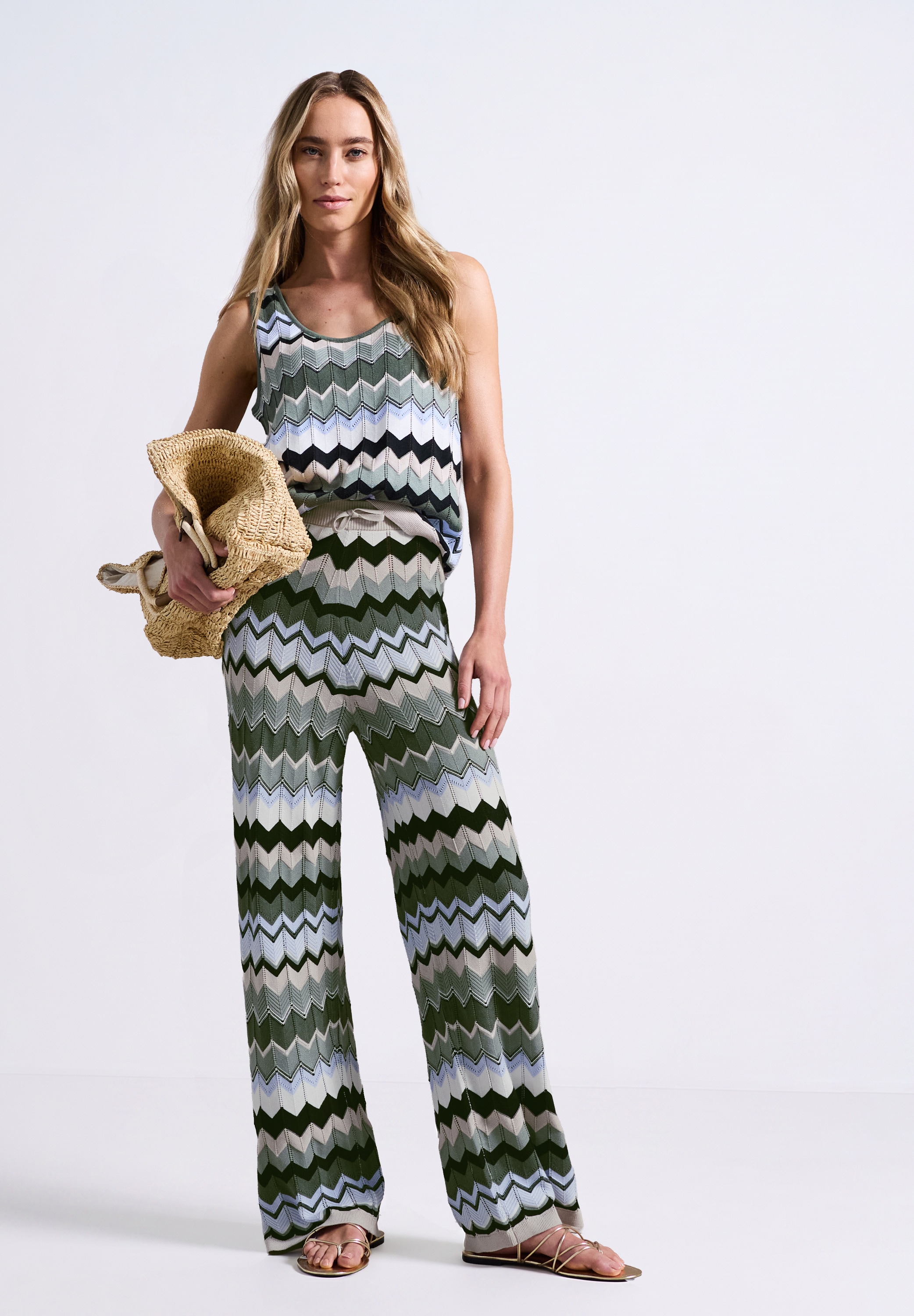 STREET ONE Dehnbund-Hose  High Waist