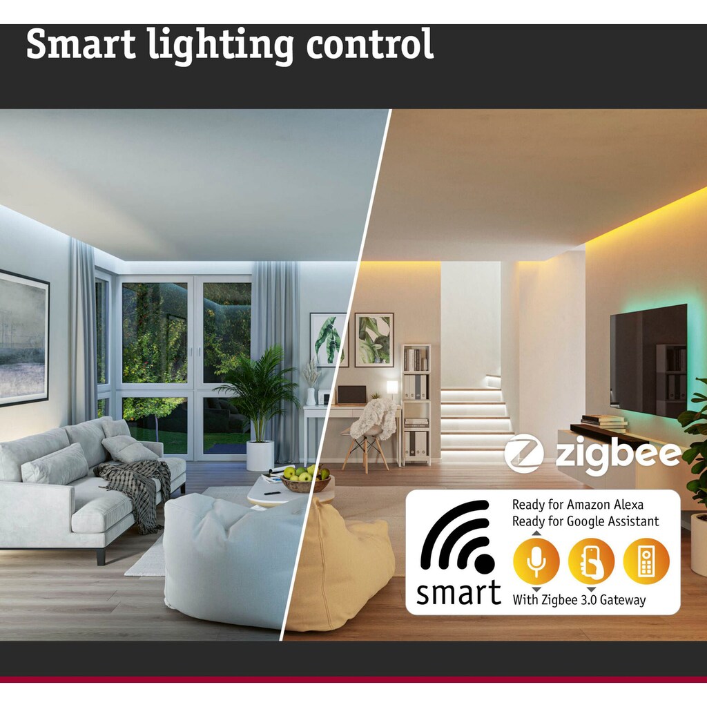 Paulmann LED Panel »Smart Home Zigbee Velora Tunable White 225x225mm 8,5W 2.700K«, 1 flammig-flammig