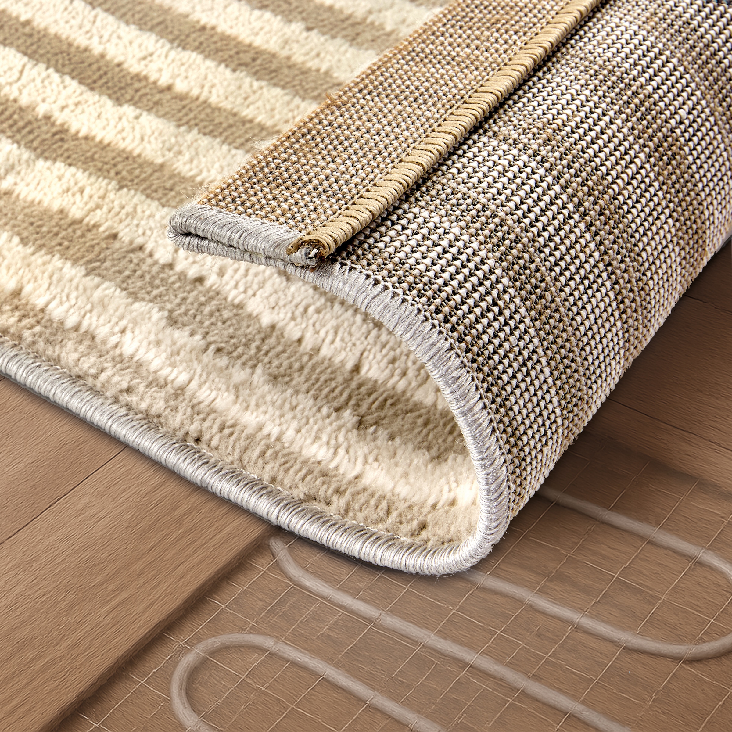 ASTRA Teppich »Jules 253« rechteckig 8 mm Höhe Hoch Tief Struktur, Kurzflor, Wohnzimmer, Schlafzimmer