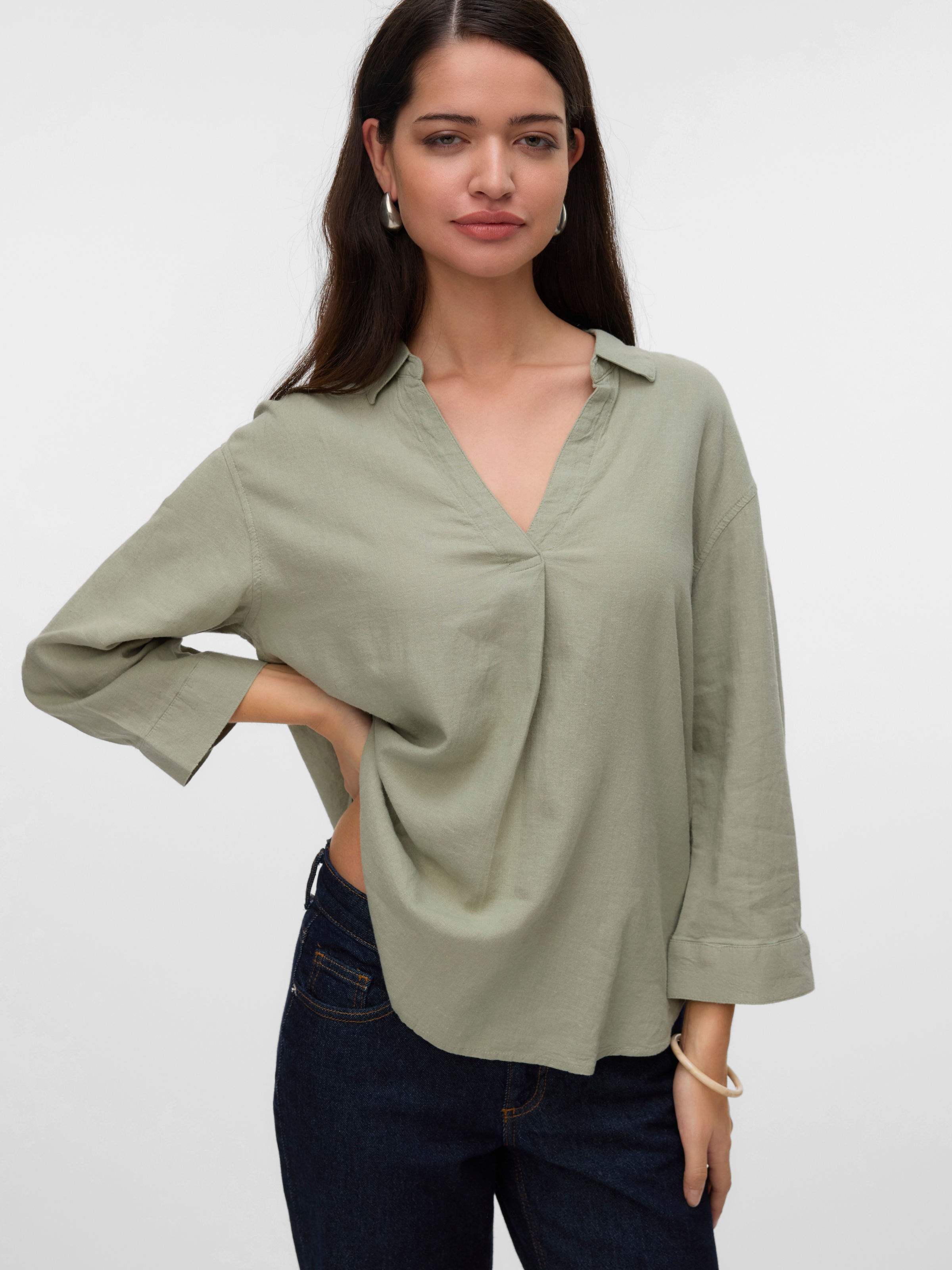 Vero Moda Shirtbluse »VMLINN 3/4 TOP WVN GA NOOS«