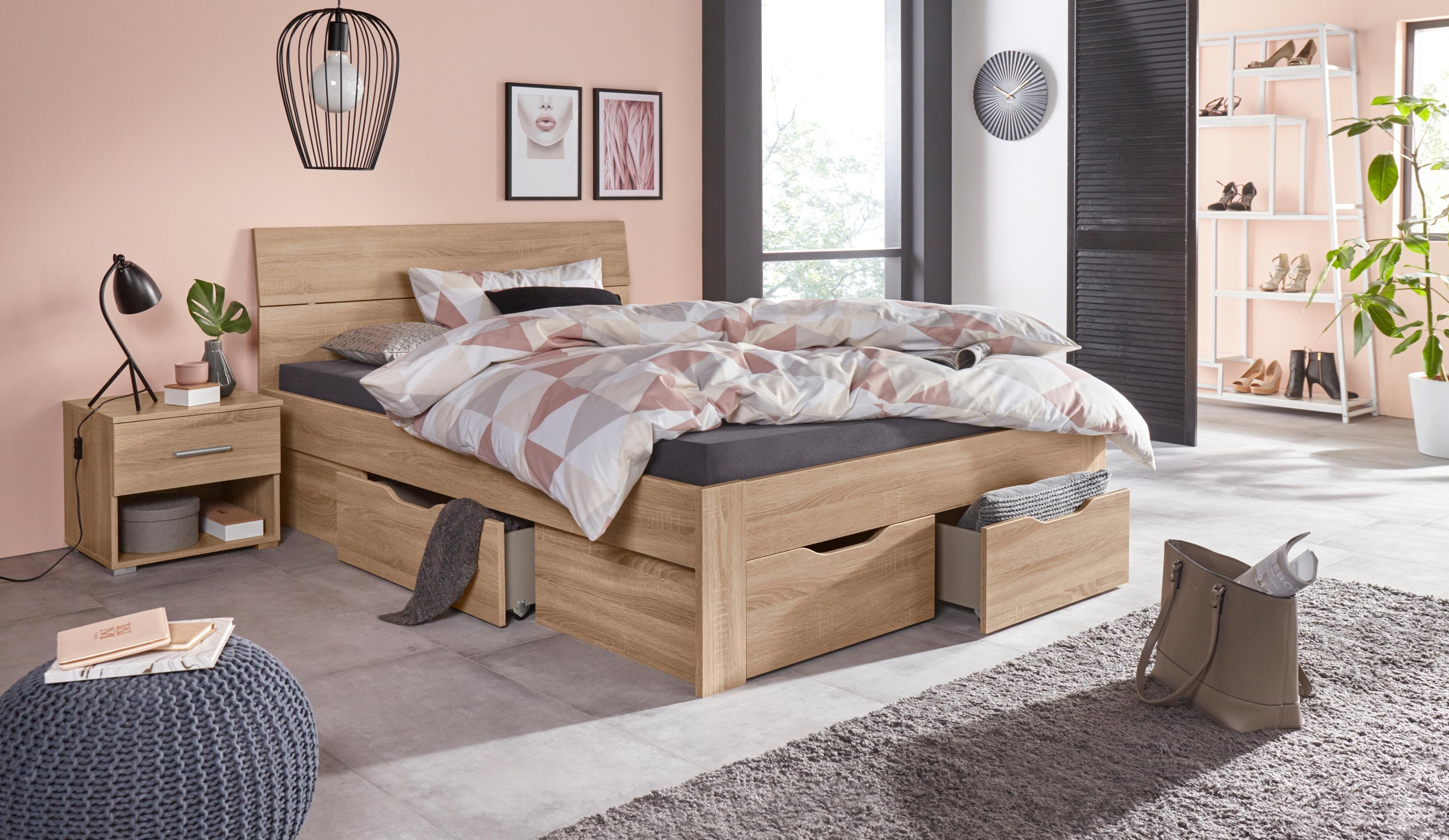 rauch Bett "Einzelbett Doppelbett Stauraum FLEXX Breiten 90/140/180 cm" Ein günstig online kaufen