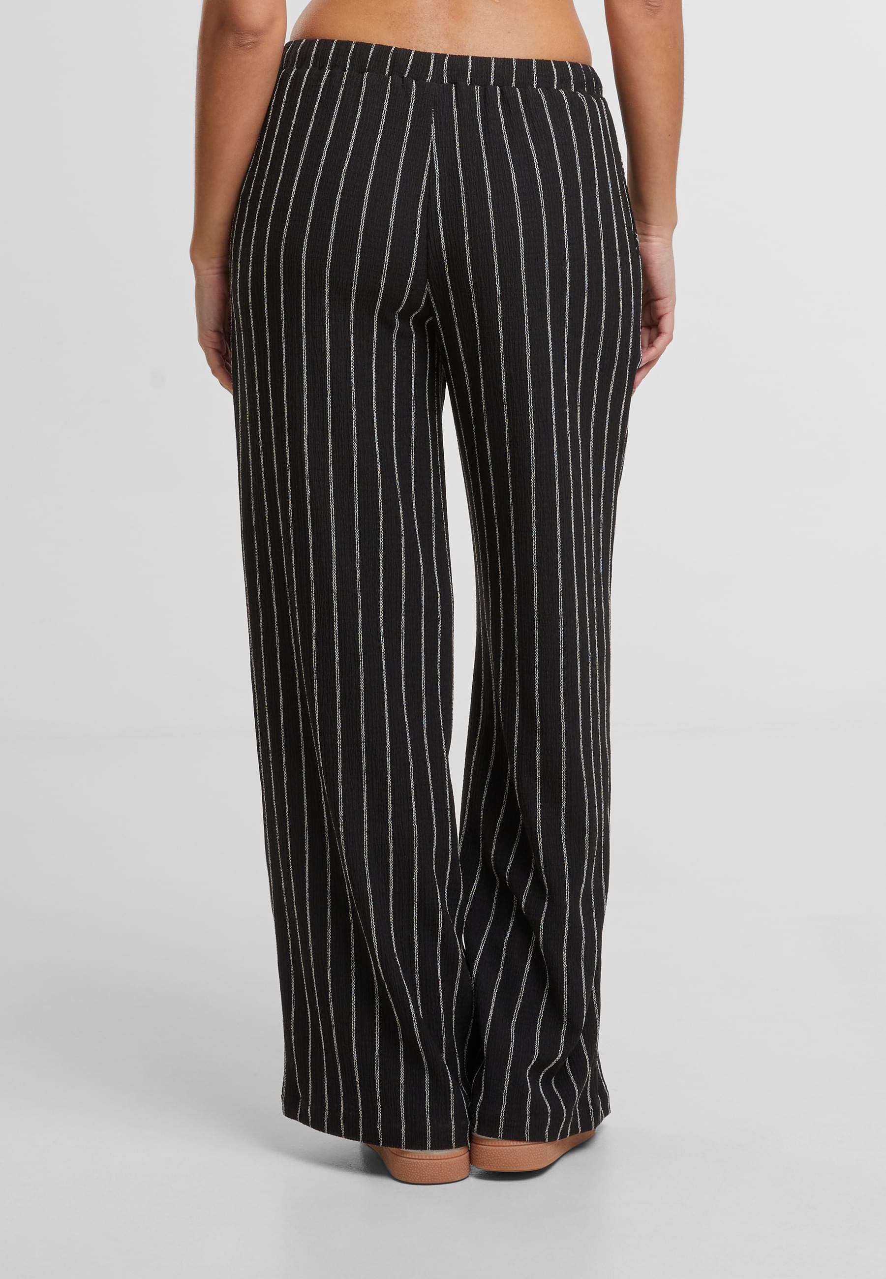 URBAN CLASSICS Stoffhose »Urban Classics Ladies Structured Striped Relaxed Fit Pants«, (1 tlg.)