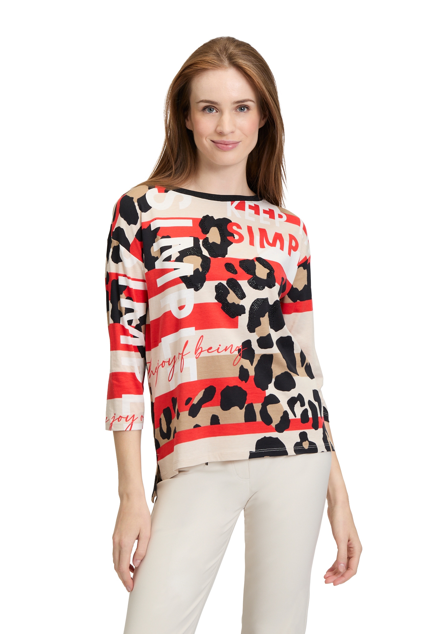Betty Barclay 3/4-Arm-Shirt "Betty Barclay Damen Printshirt mit Seitenschli günstig online kaufen