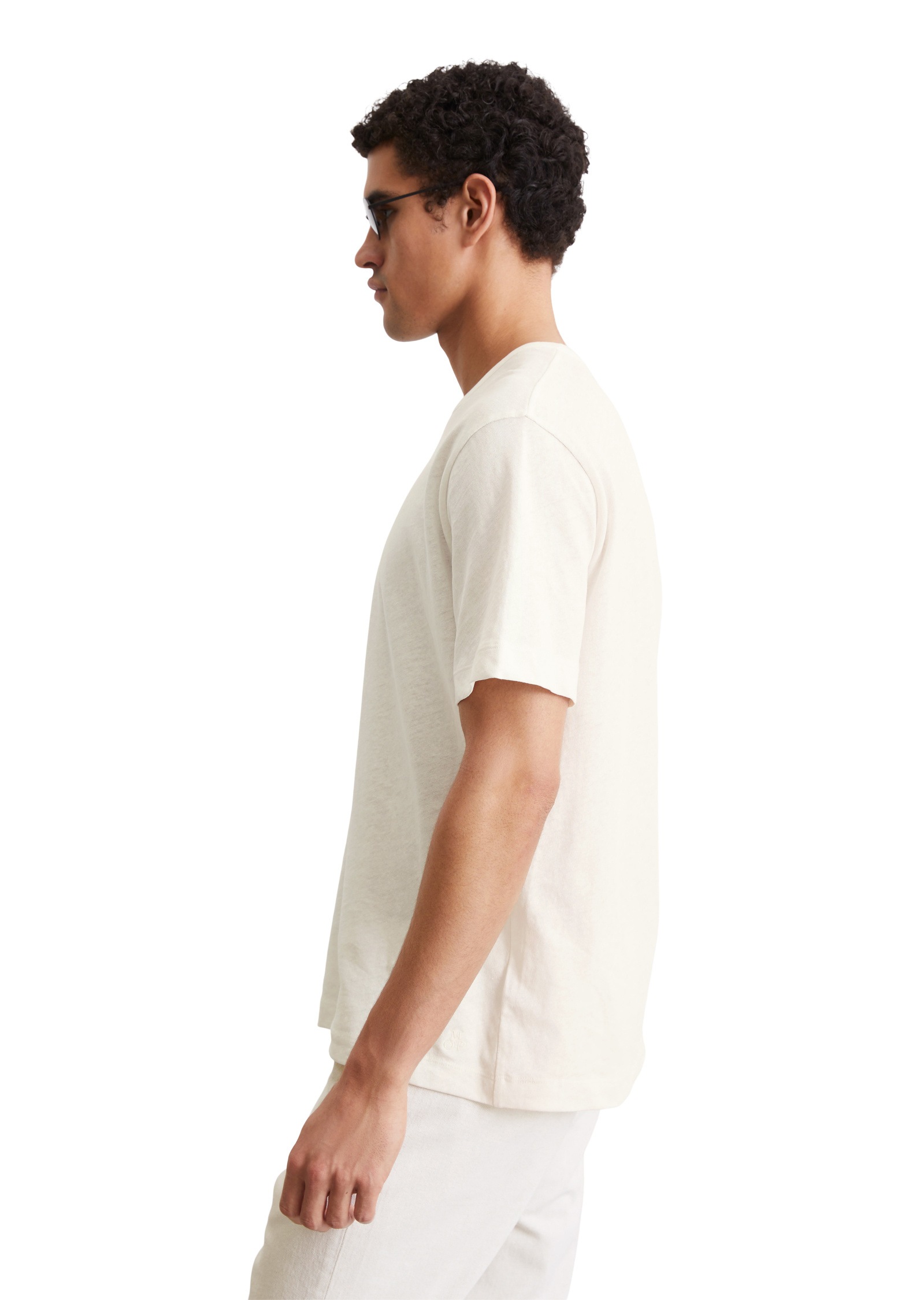 Marc O'Polo T-Shirt »aus Bio-Baumwolle und Leinen«