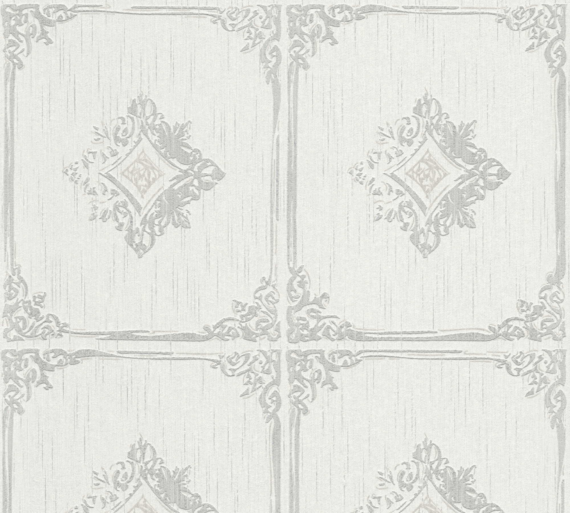 Textiltapete "Tessuto", B/L: 0,53mm x 10,05mm, Rollen:, grau, ARCHITECTS PAPER, Tapeten, Tapete Barock Tapeten Wohnzimmer Schlafzimmer Küche modern