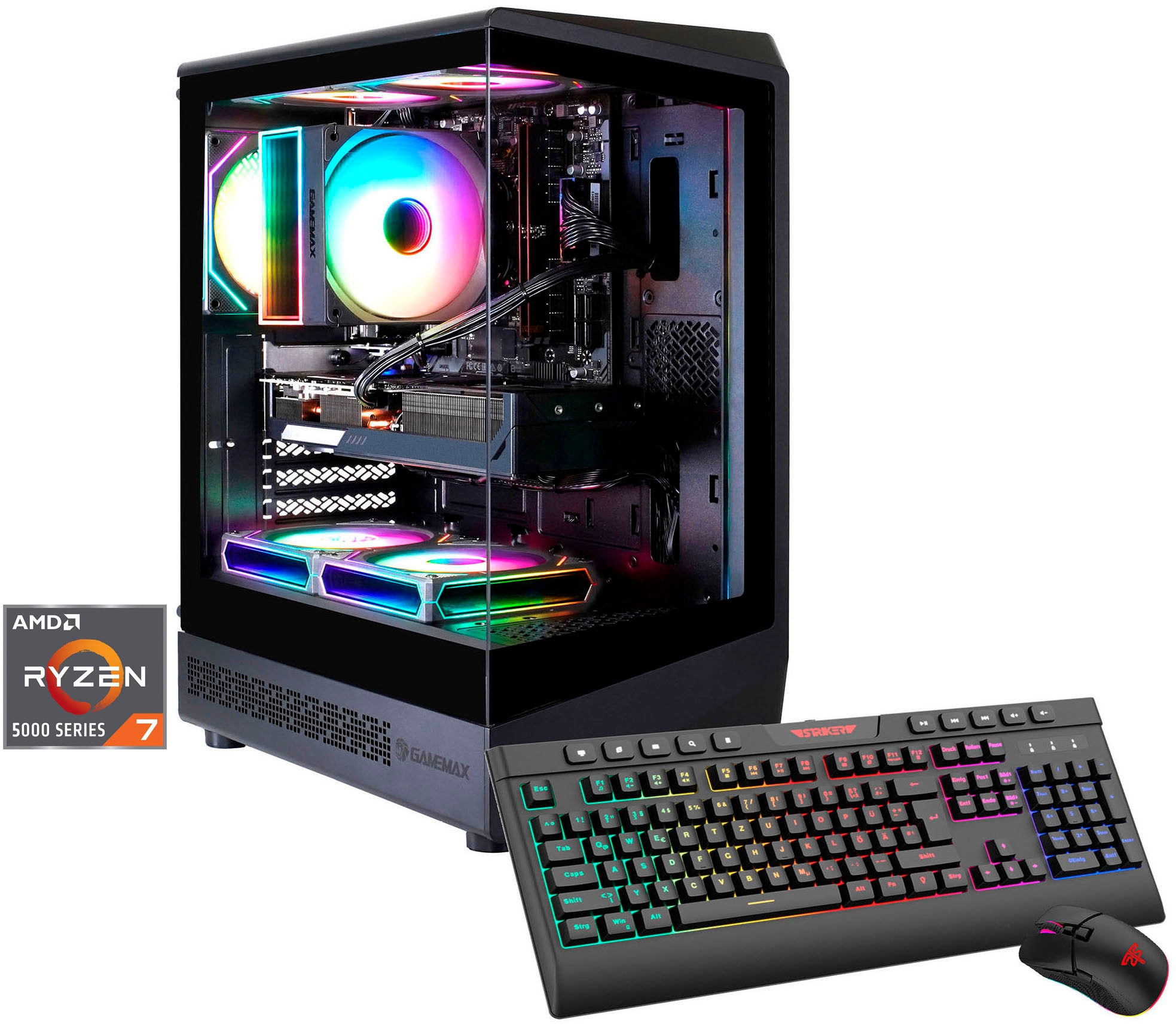 GAMEMAX Gaming-PC »VISTA COC AB 8200 AMD Ryzen 7 5700X 32GB 1TB SSD RX 9070« Windows 11