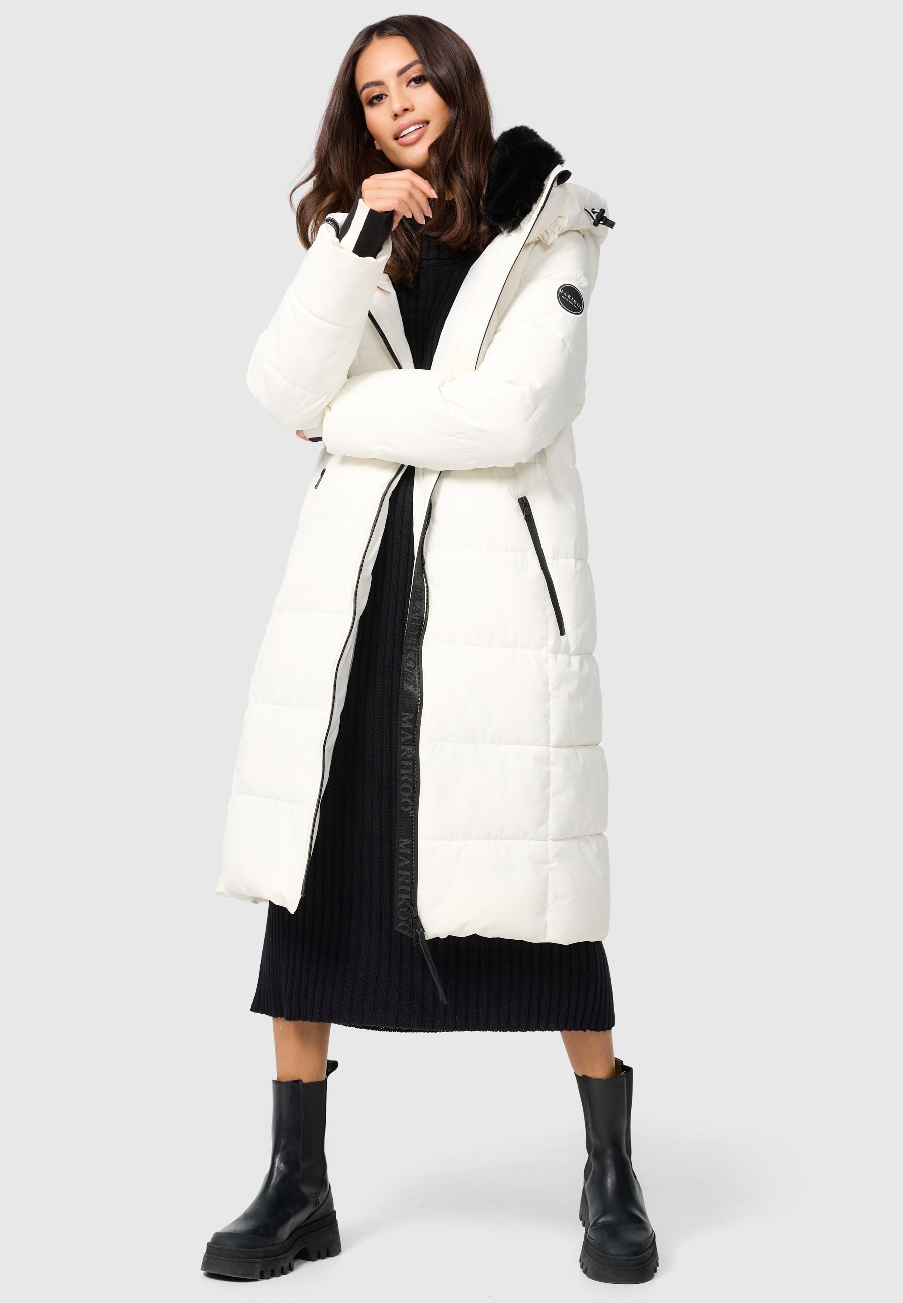 Marikoo Steppjacke »Zuraraa kaufen Mantel BAUR | Winter gesteppt langer XVI«
