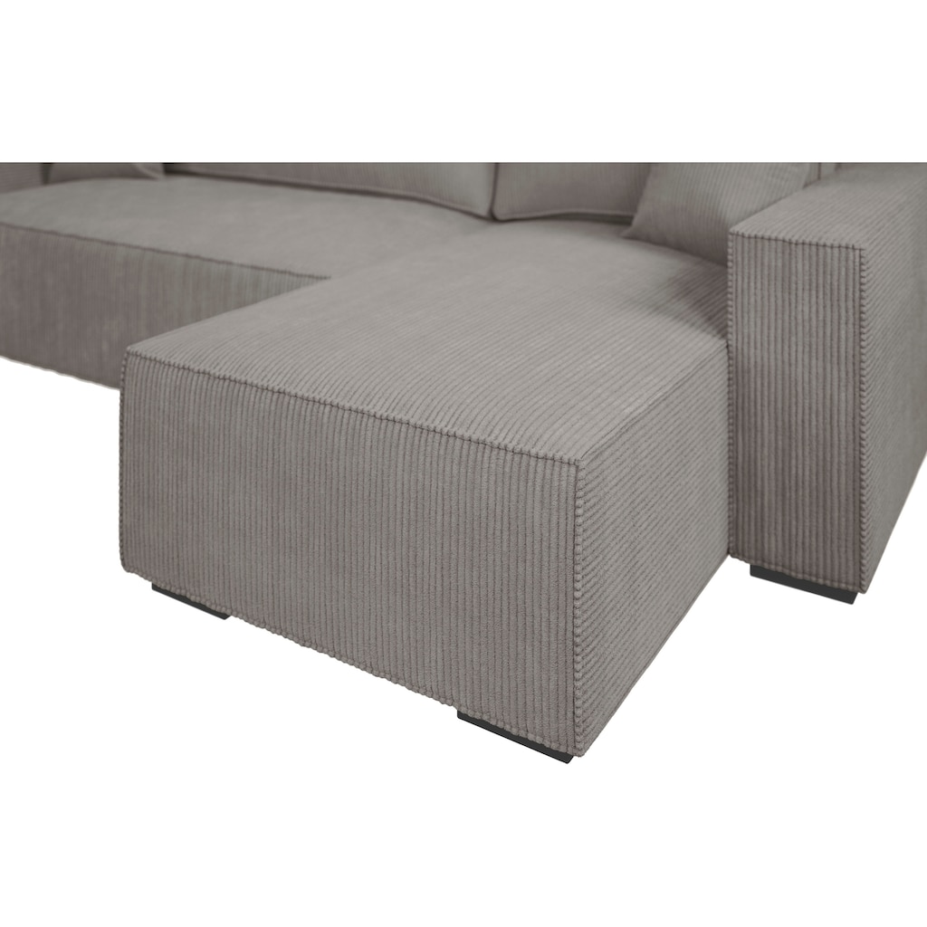 INOSIGN Ecksofa »Winton Cordsofa / Schlafsofa 253 cm«