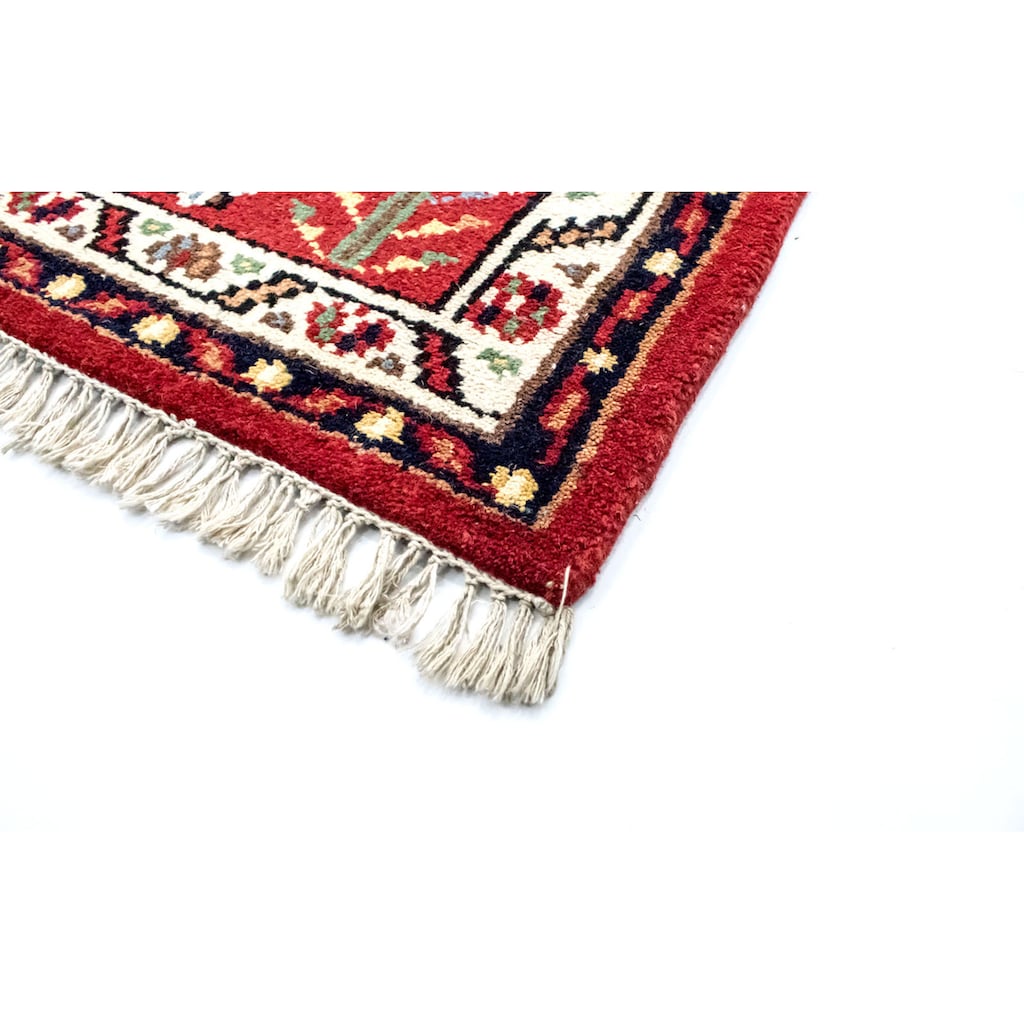 morgenland Wollteppich »Kazak Teppich handgeknüpft rot«, rechteckig