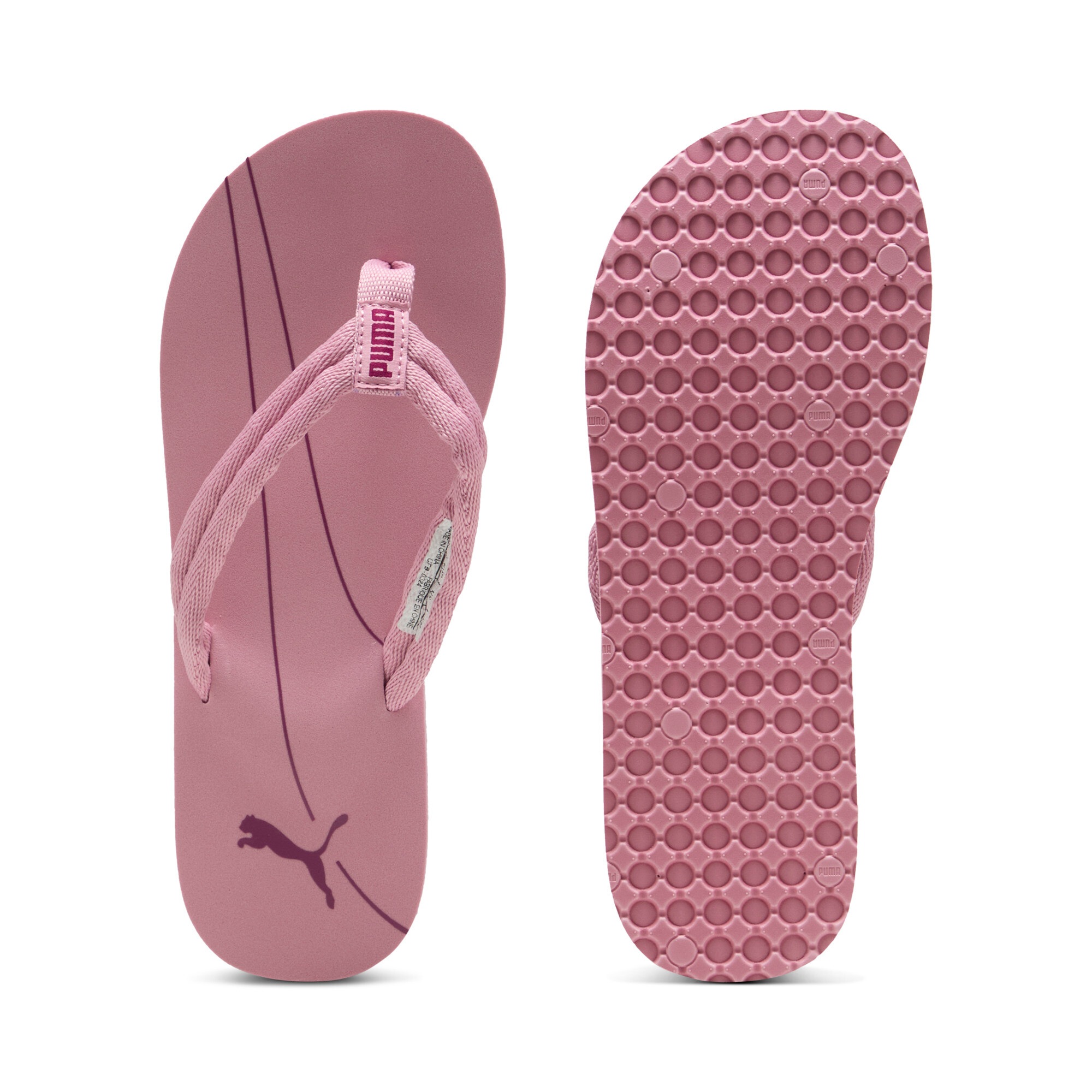 Zehentrenner PUMA "EPIC FLIP V3", Herren, Gr. 40,5, rosa (poised pink, berry), Textil, bedruckt, Schuhe Zehentrenner, mit bedruckter Optik, mit weichem Textilband, mit EVA-Fußbett 3