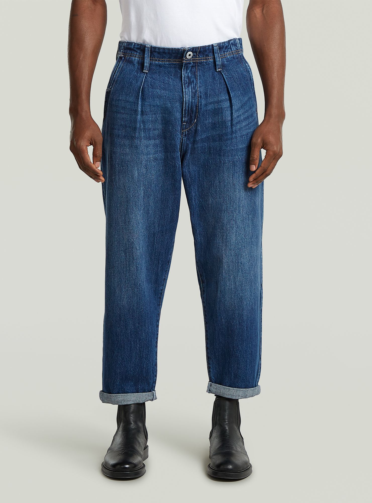 G-STAR Regular-fit-Jeans "Pleated Chino Denim Relaxed Tapered"