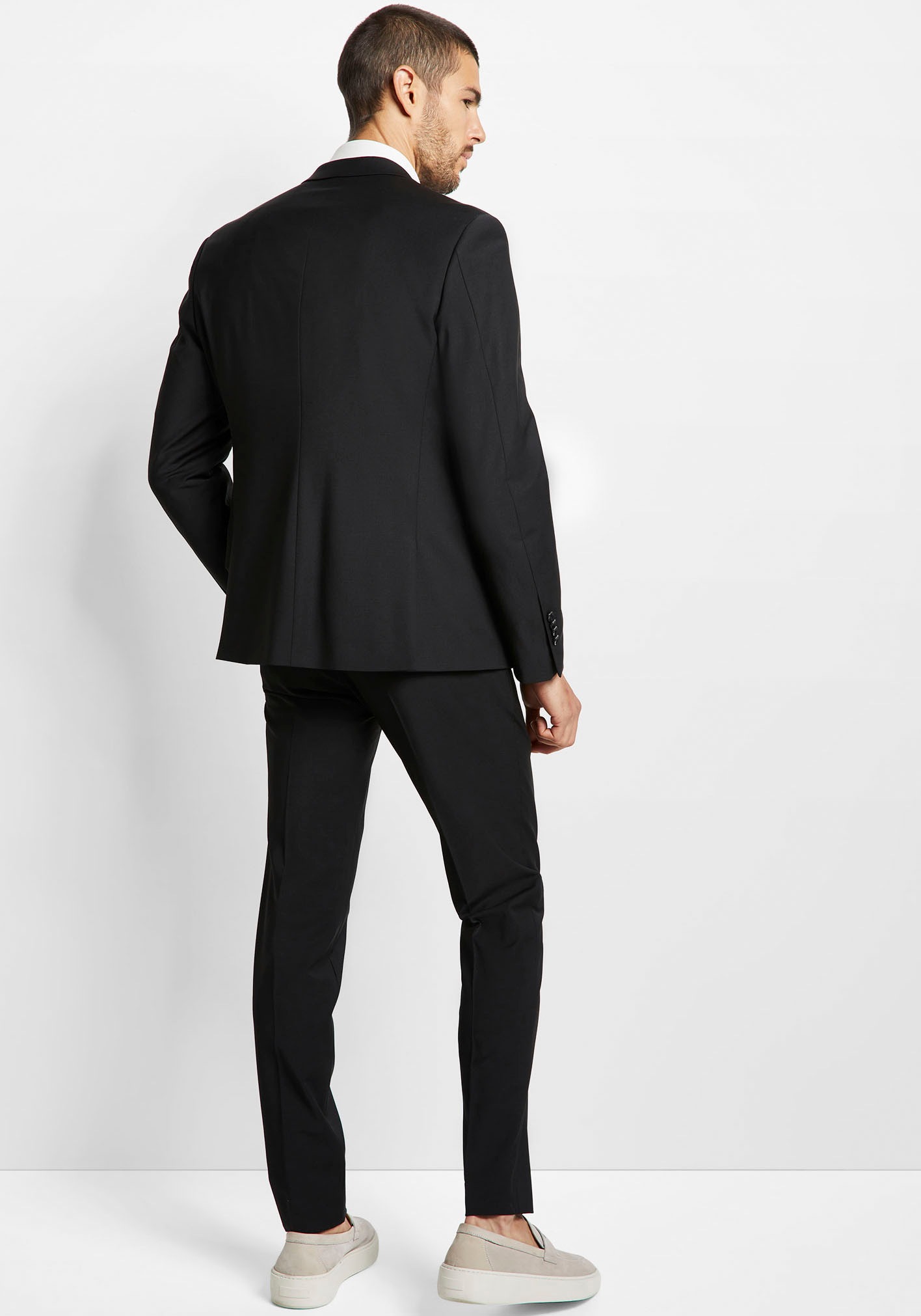 Baukastensakko CINQUE "CICASTELLO", Herren, Gr. 98, schwarz, Obermaterial: 53% Polyester, 43% Schurwolle, 4% Elasthan, unifarben, schmal, Sakkos, Slim-Fit 3
