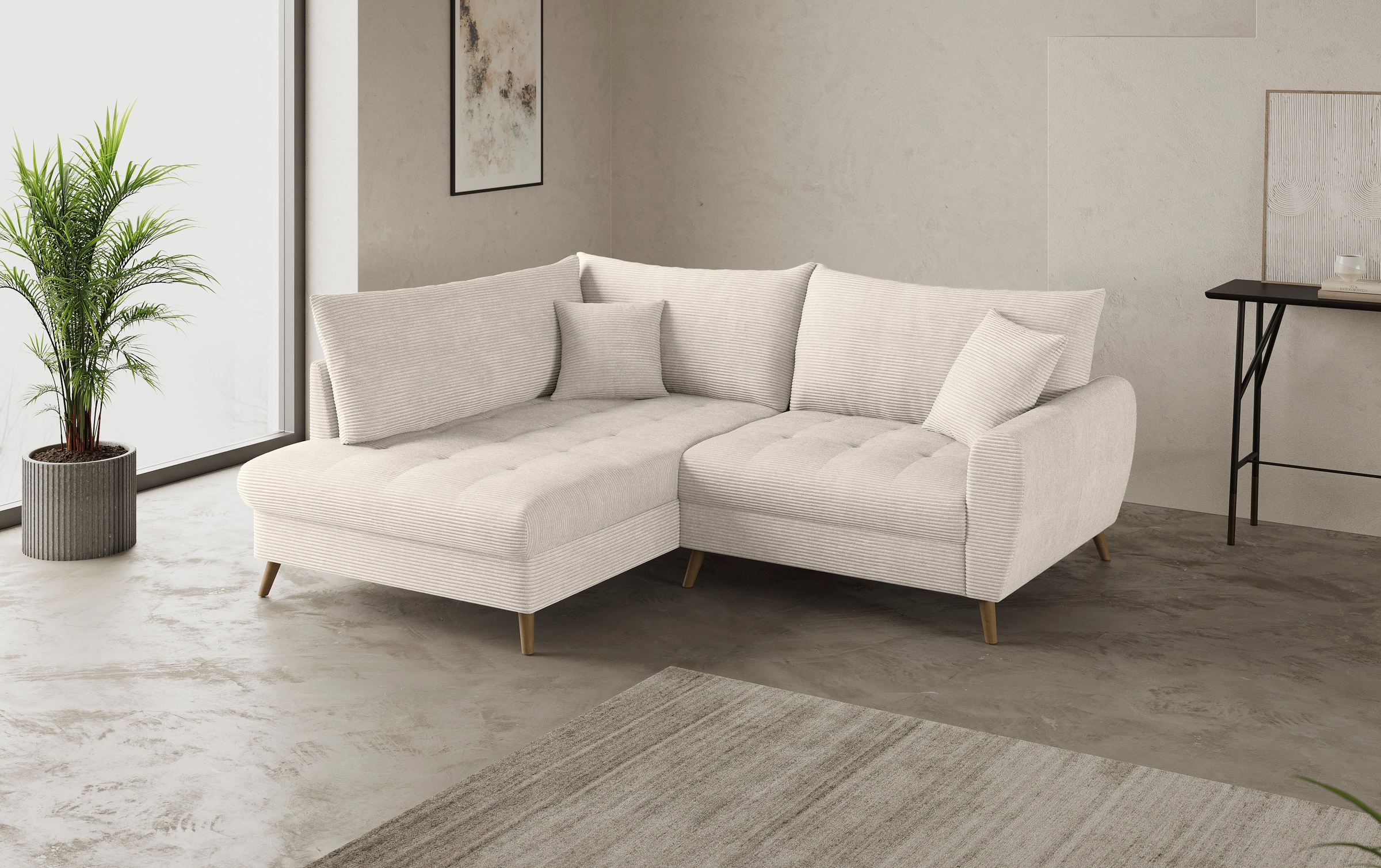Mr. Couch Ecksofa »Blackburn II L-Form«, Wahlweise mit Kaltschaumpolsterung bis 140 kg belastbar
