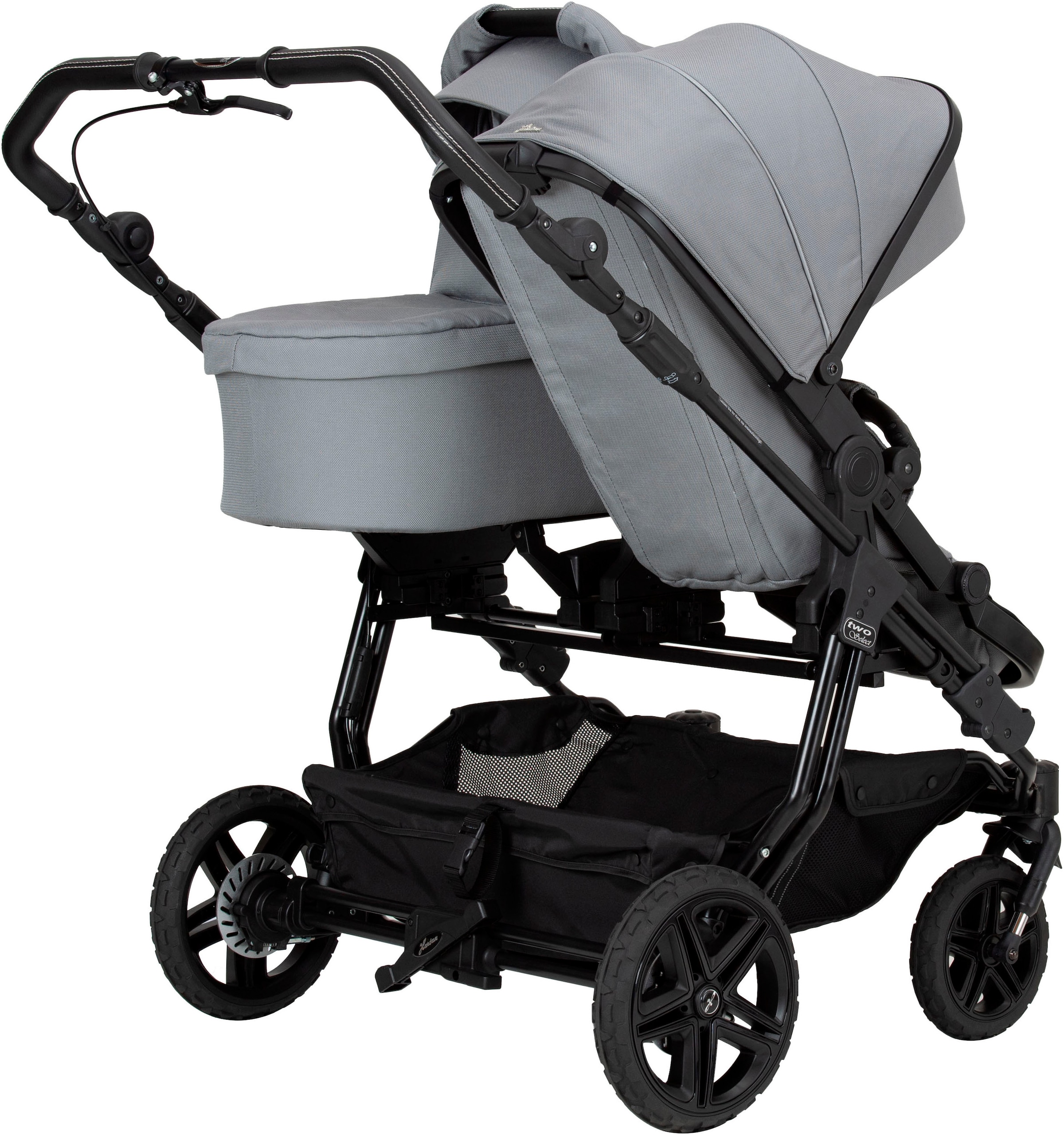 Hartan Zwillingswagen »Two Select Outdoor«, inkluisve Handbremse; Luftkammerräder; Made in Germany