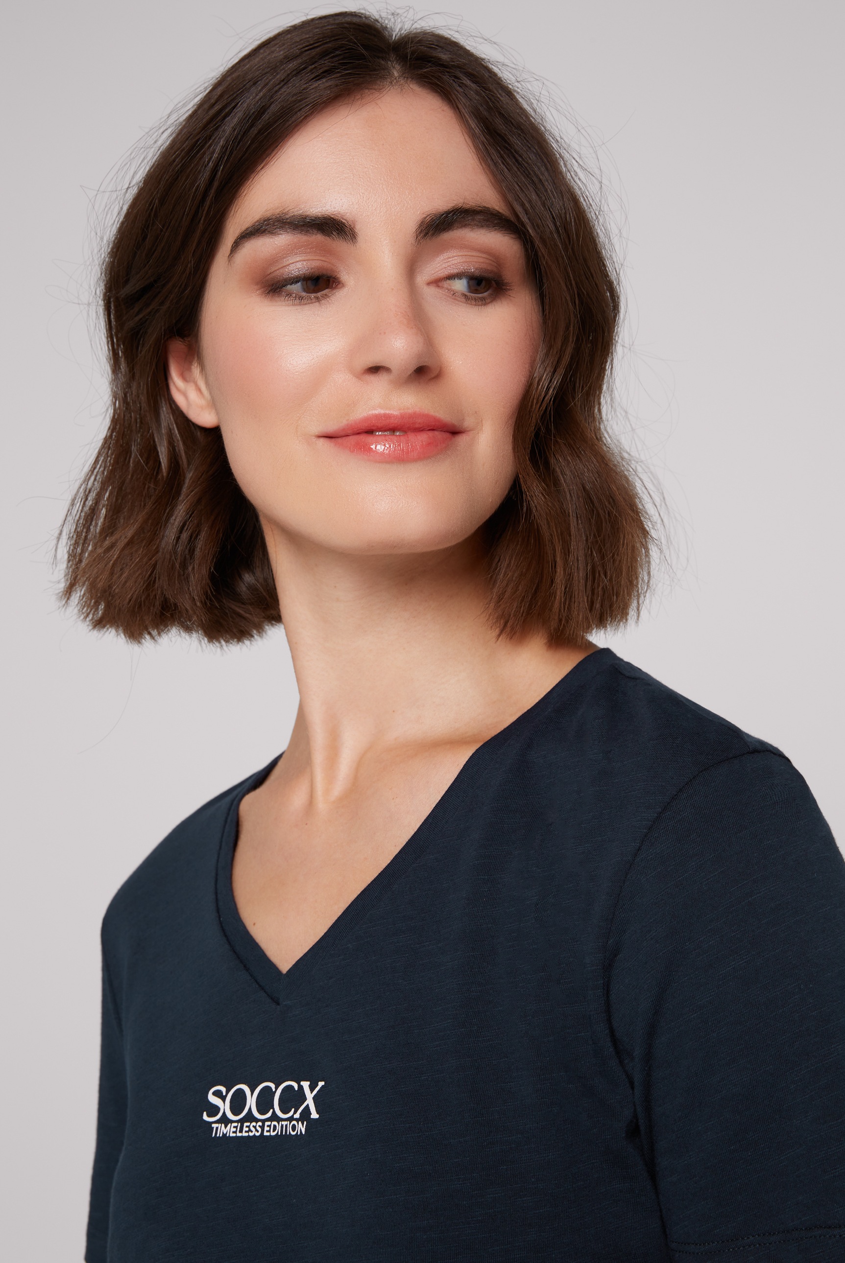 SOCCX V-Shirt, aus Baumwolle