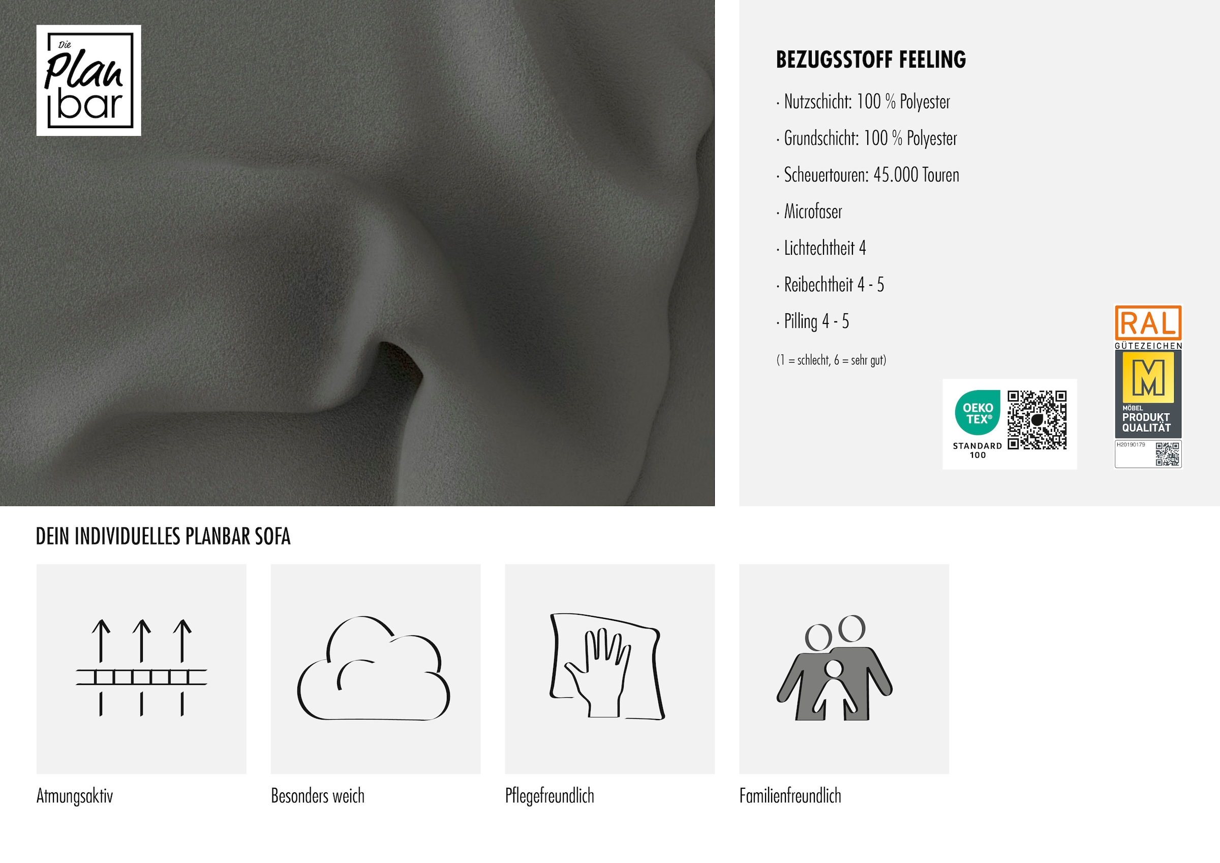 Die PlanBar 3-Sitzer »PP-PF23182« Federkernpolsterung, wahlweise mit motorischer Vorziehbank