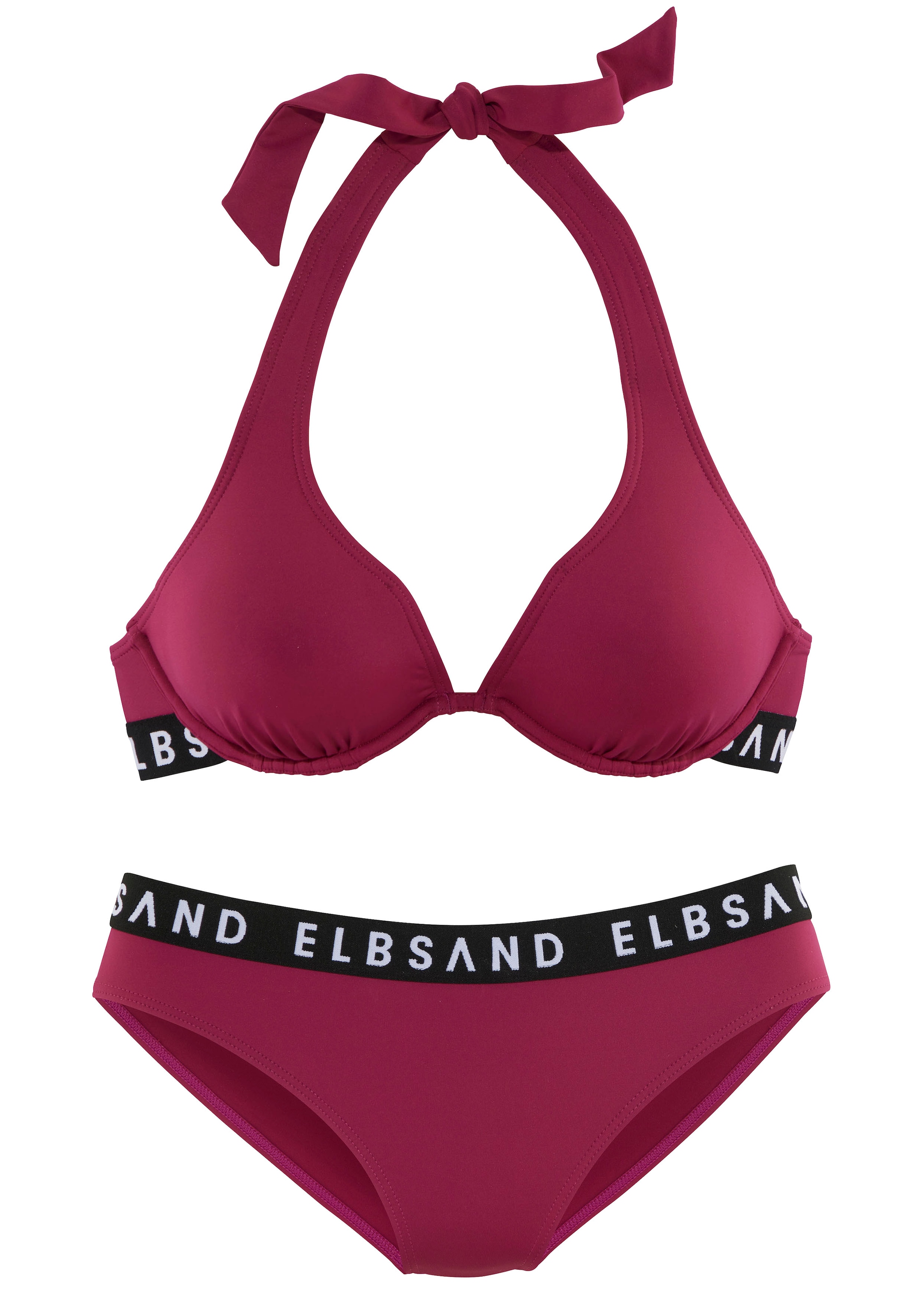 Elbsand Bügel-Bikini, mit Markenschriftzügen in Kontrastfarbe