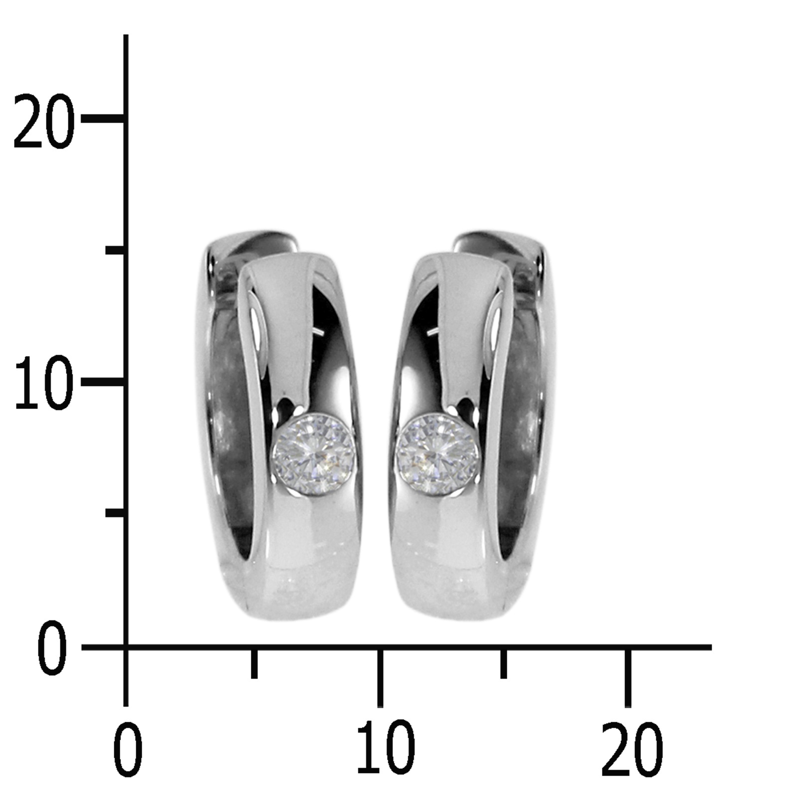 OSTSEE-SCHMUCK Klappcreolen »- Alessia - Silber 925/000 - Zirkonia«