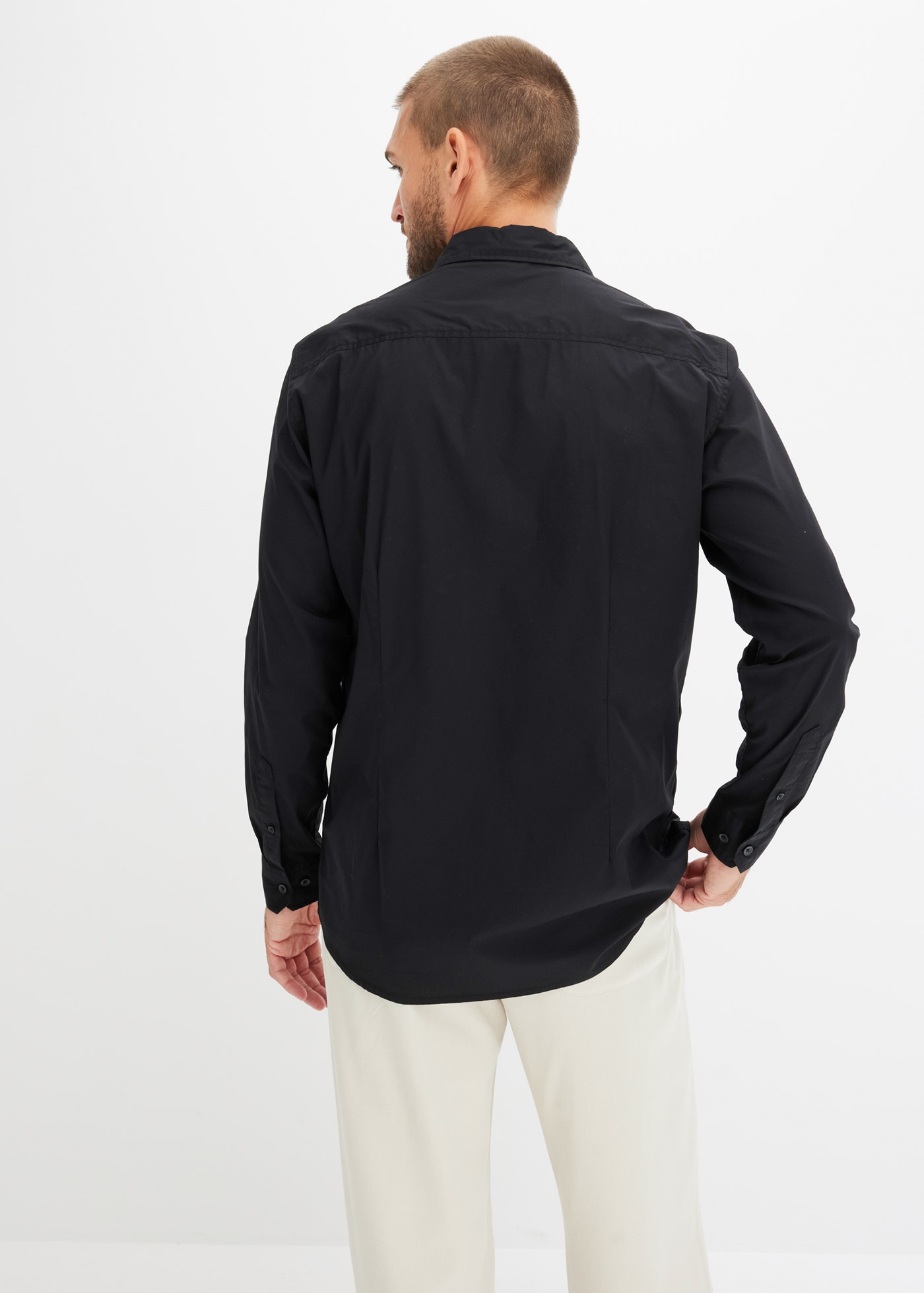 bonprix Langarmhemd in lässiger Form mit Kentkragen