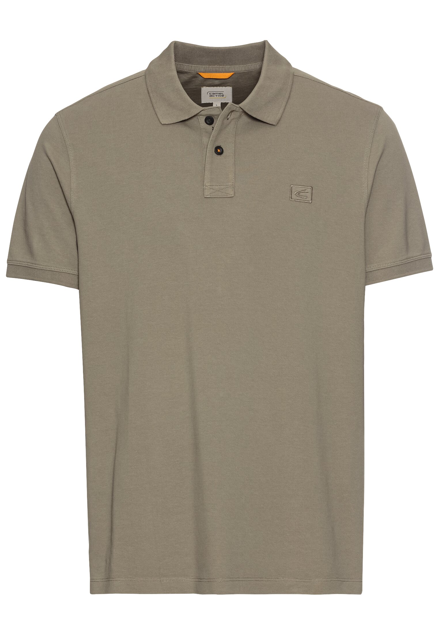 camel active Poloshirt normale Passform, Polokragen, 2-Knopf-Form, mit Logo-Stickerei