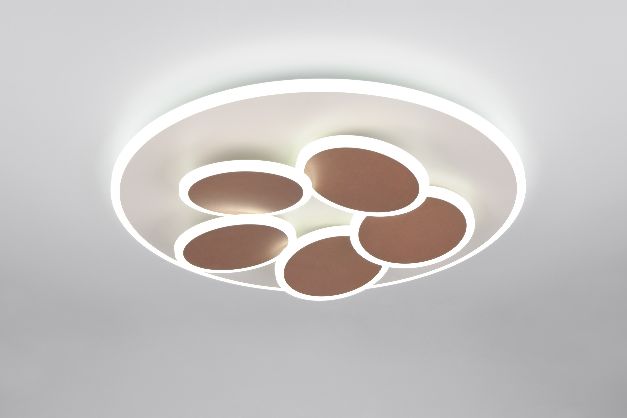 TRIO Leuchten LED Deckenleuchte »MANDALA, LED Deckenlampe mit Fernbedienung, dimmbar CCT Nachtlicht«, 1 flammig, Leuchtmittel LED-Board | LED fest integriert, Memory- und Timerfunktion 4200 Lumen warm- bis kaltweiß 2700-6500K 35W