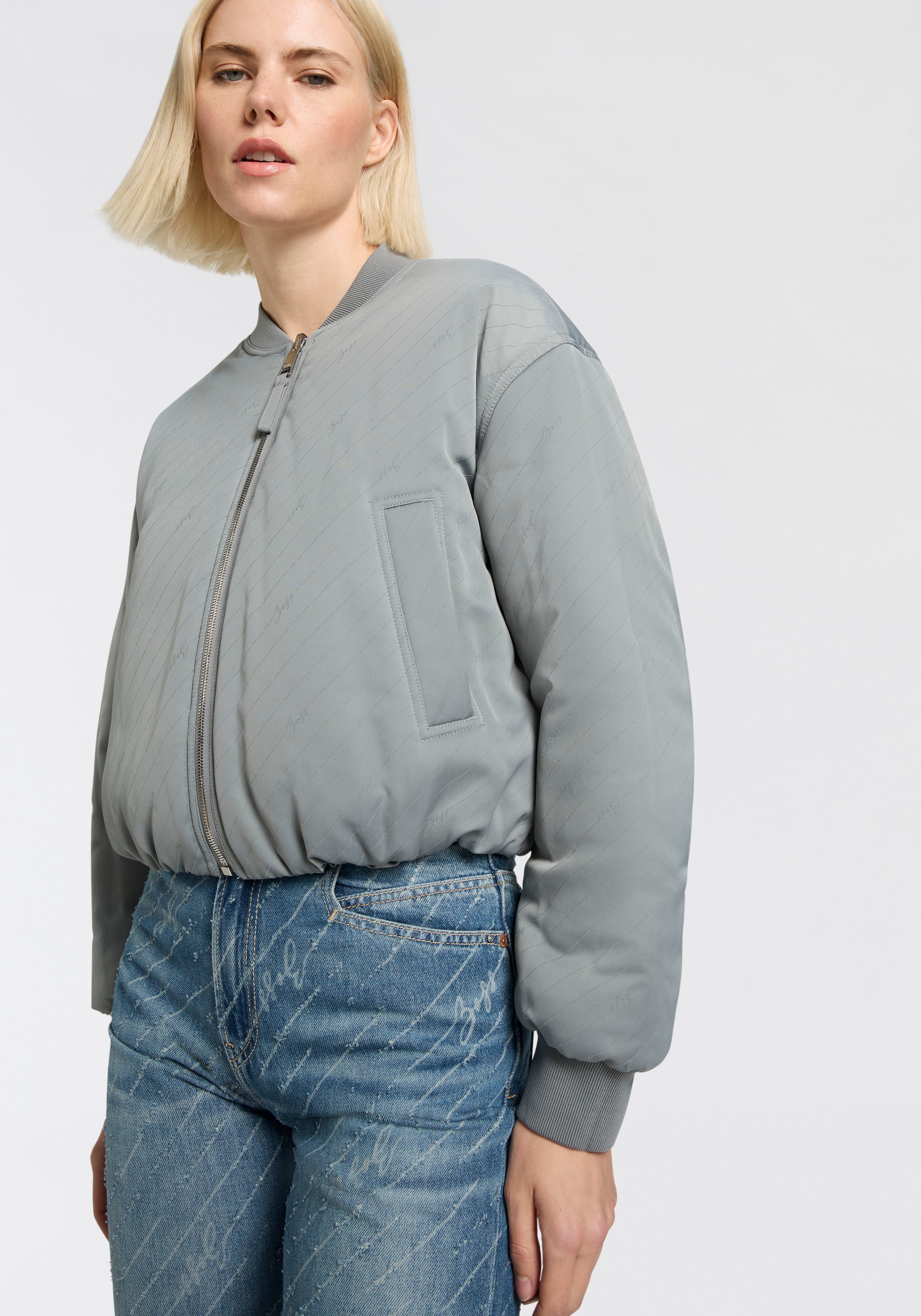 BOSS ORANGE Bomberjacke "Paddana Premium Damenmode", im Wende-Design, Logo- günstig online kaufen