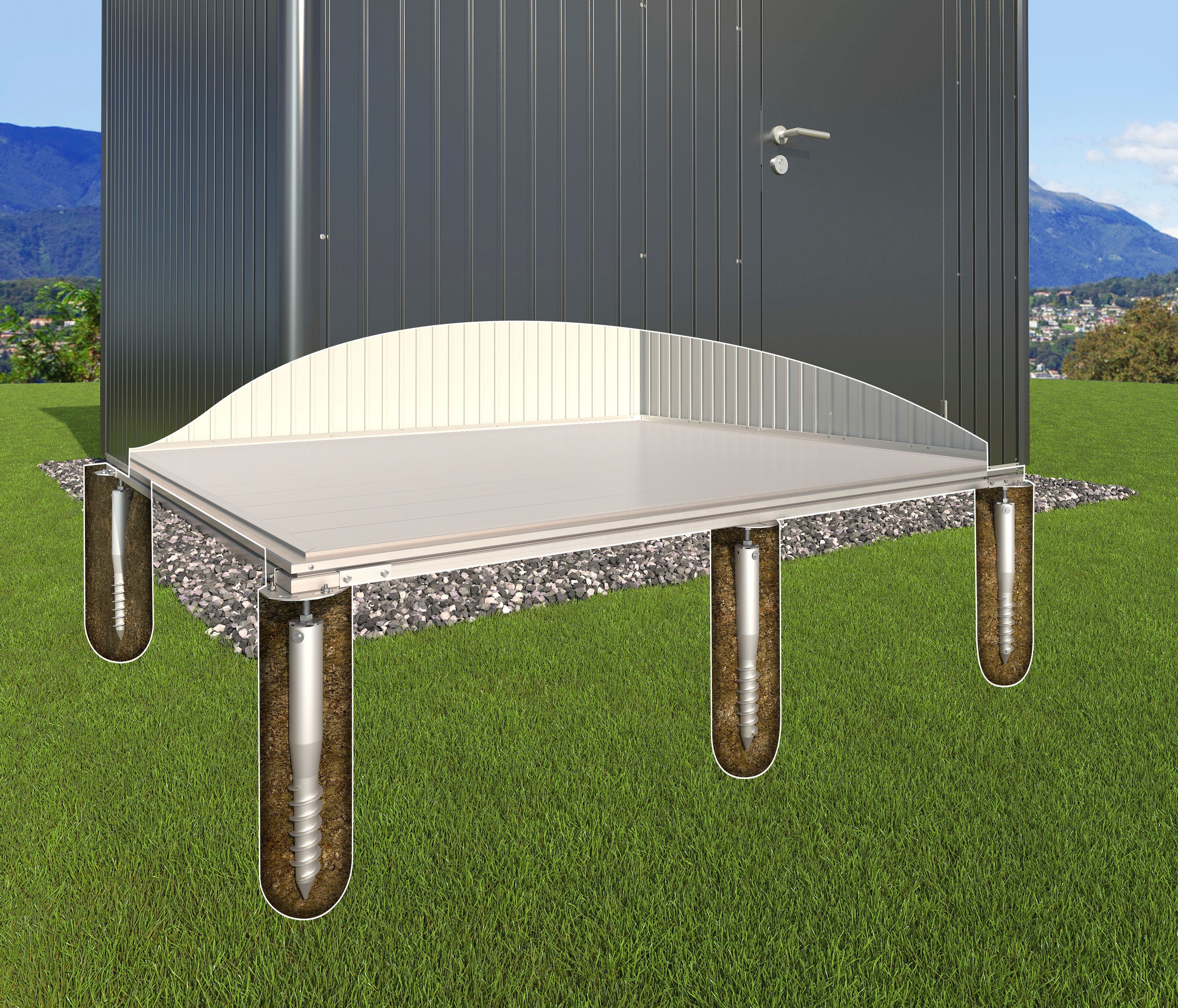 Biohort "Smartbase Plus für Gerätehaus AvantGarde A7, HighLine H4, Panorama P4"