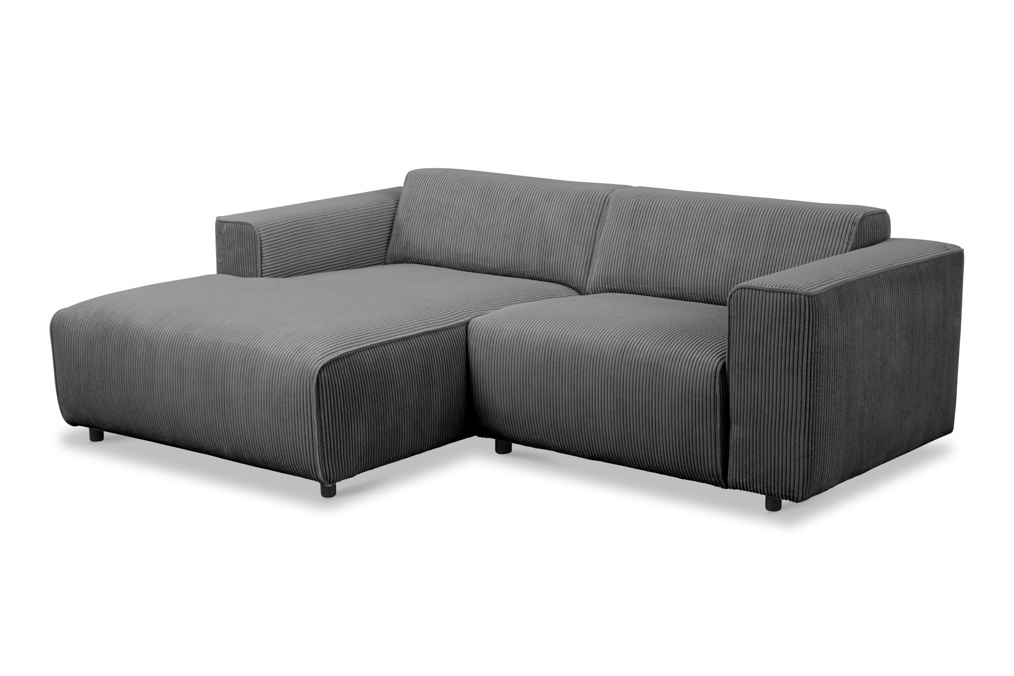 andas Ecksofa »Noord mit Kedernaht, Breite 234 cm, L-Form«, Cord, Struktur, Webstoff, mit Wellenunterfederung, Massivholzrahmen
