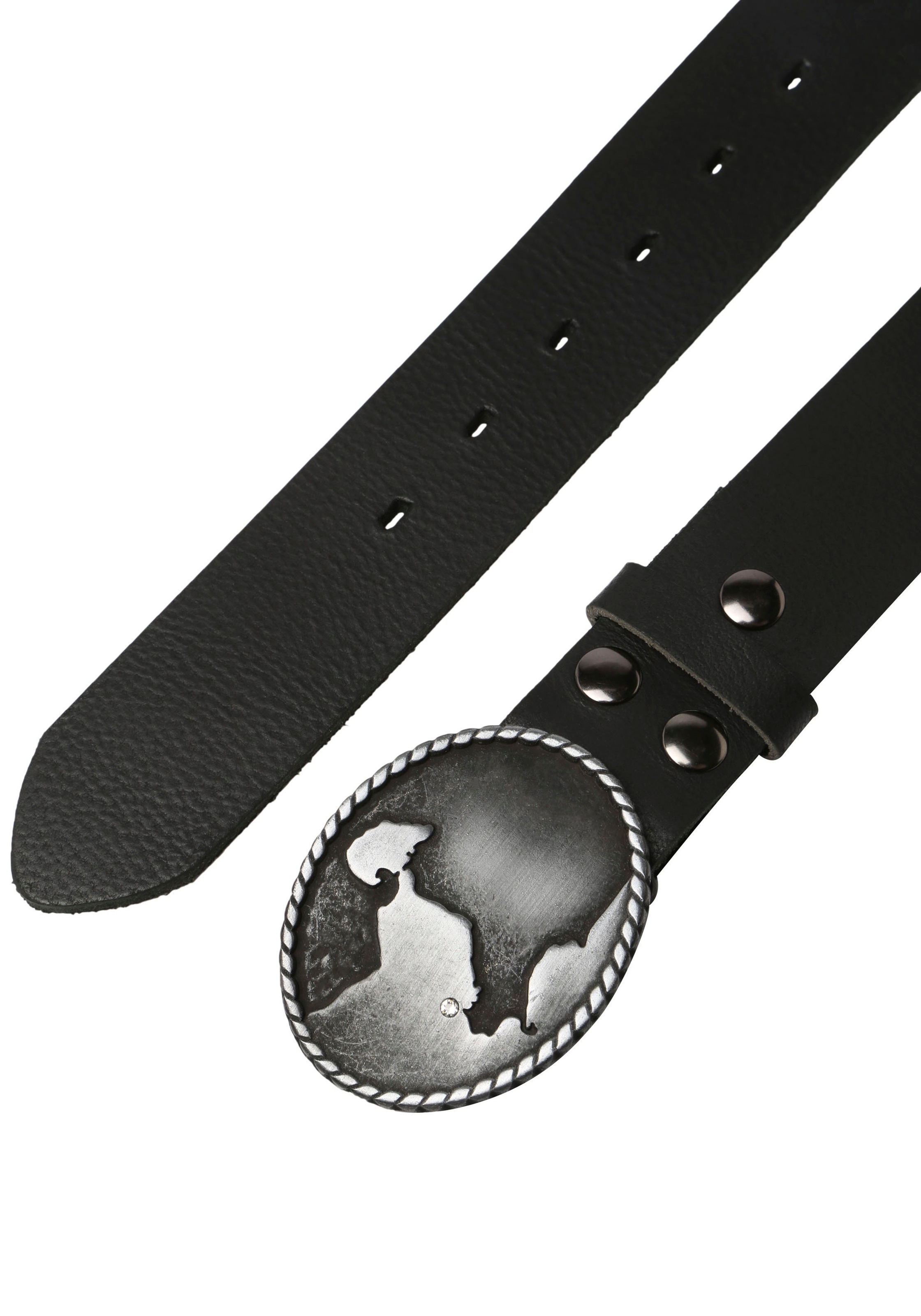 Rettungsring Gürtel Ledergürtel Schließe "Neustadt Schwarz Satiniert Mit Sw günstig online kaufen
