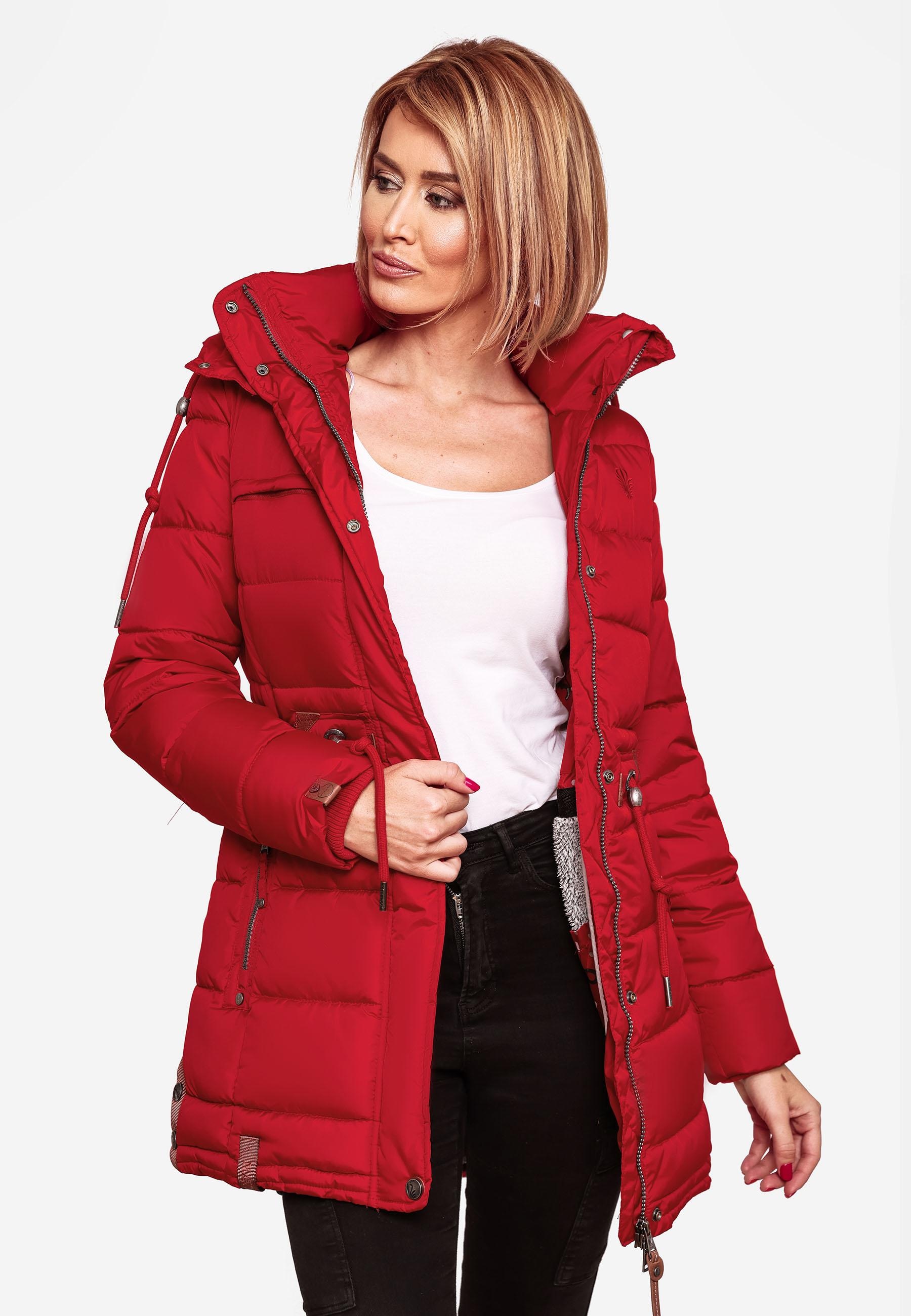 Navahoo Steppmantel »Daliee«, Stylischer Winterparka mit abnehmbarer Kapuze