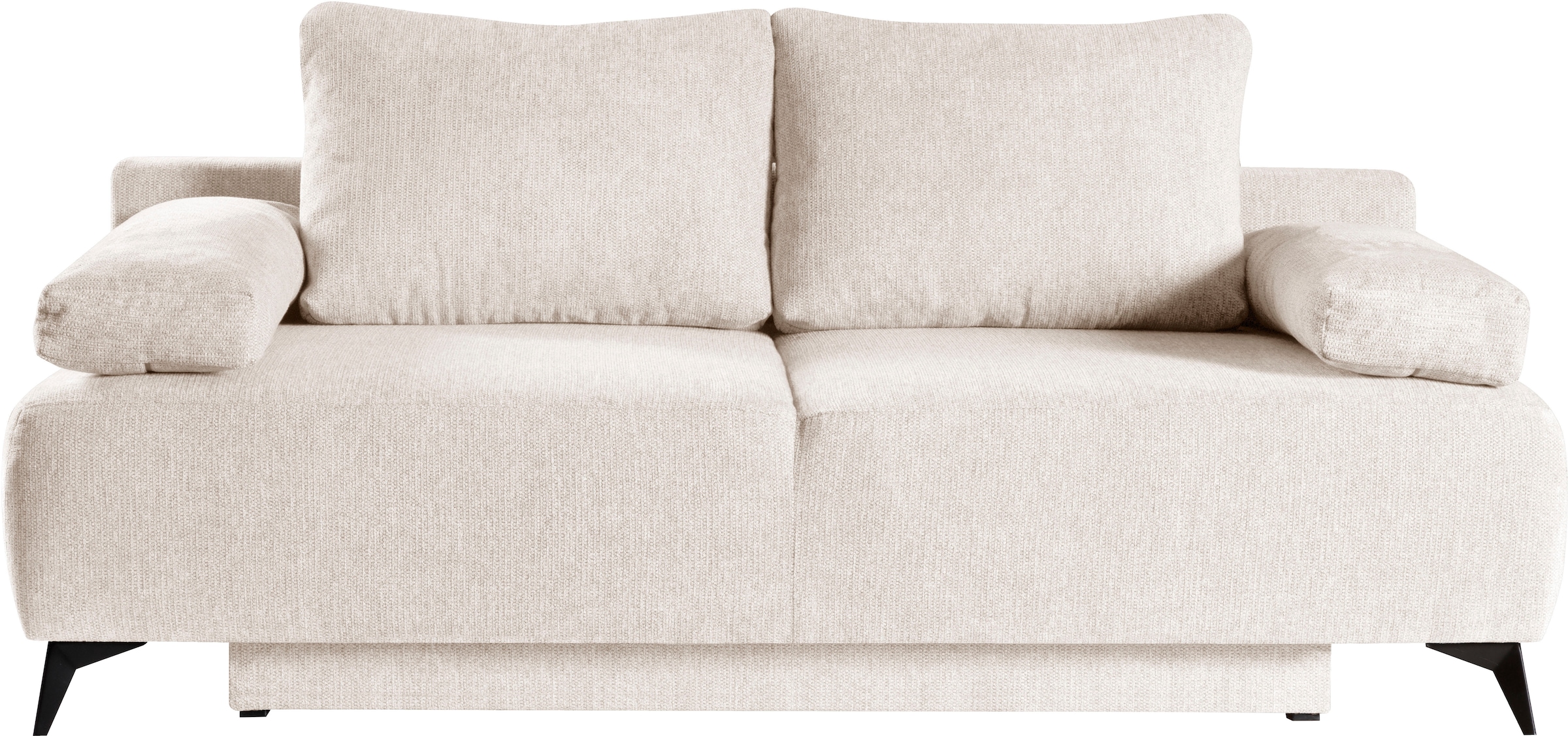 WERK2 Schlafsofa »Viktoria mit Komfortsitz- und Liegehöhe, Breite 200cm,«, bequemes 2-Sitzer Schlafcouch mit Bettkasten