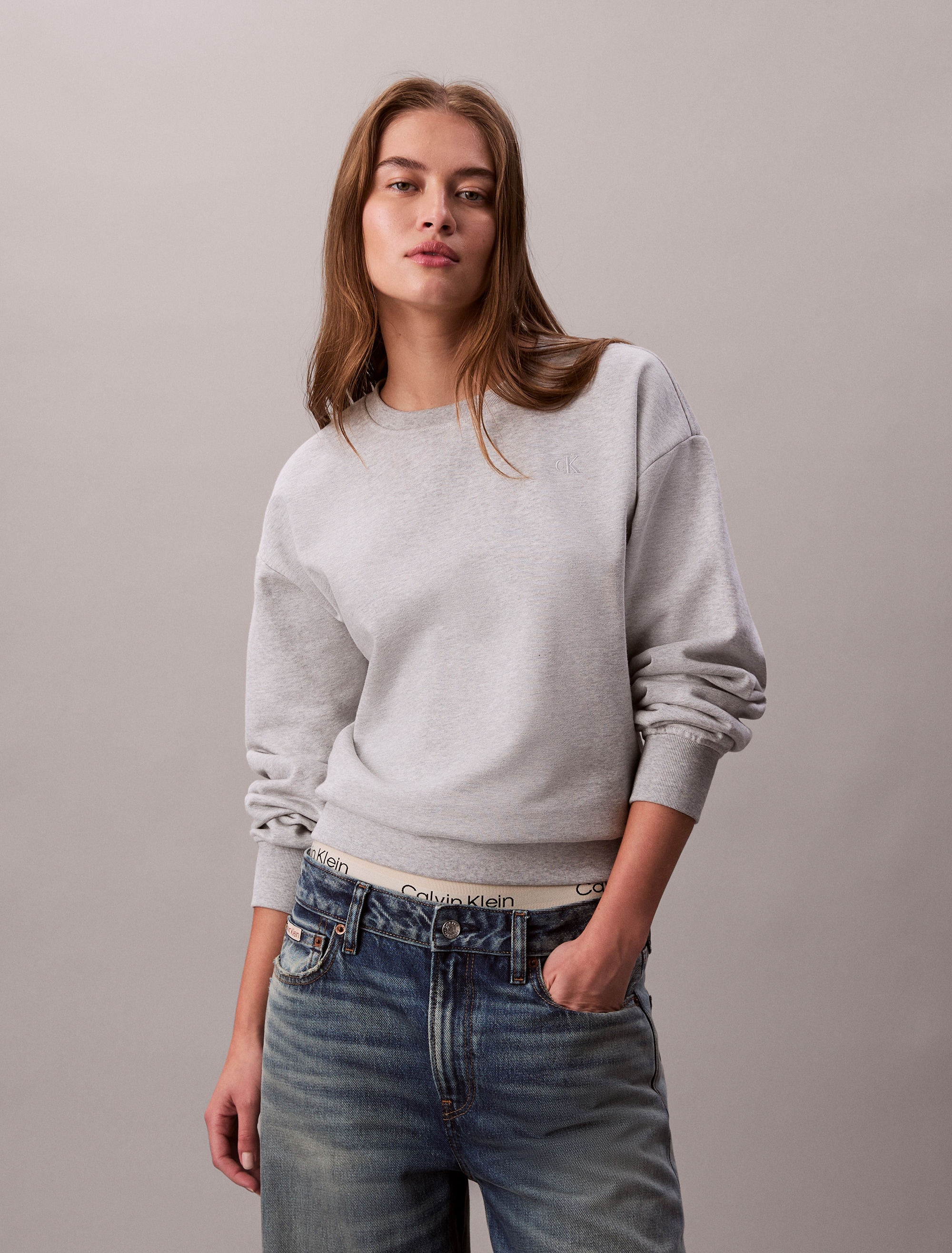 Calvin Klein Jeans Sweatshirt "LS ARCHIVE LOGO FRENCH TERRY RLX", Mit Rundh günstig online kaufen