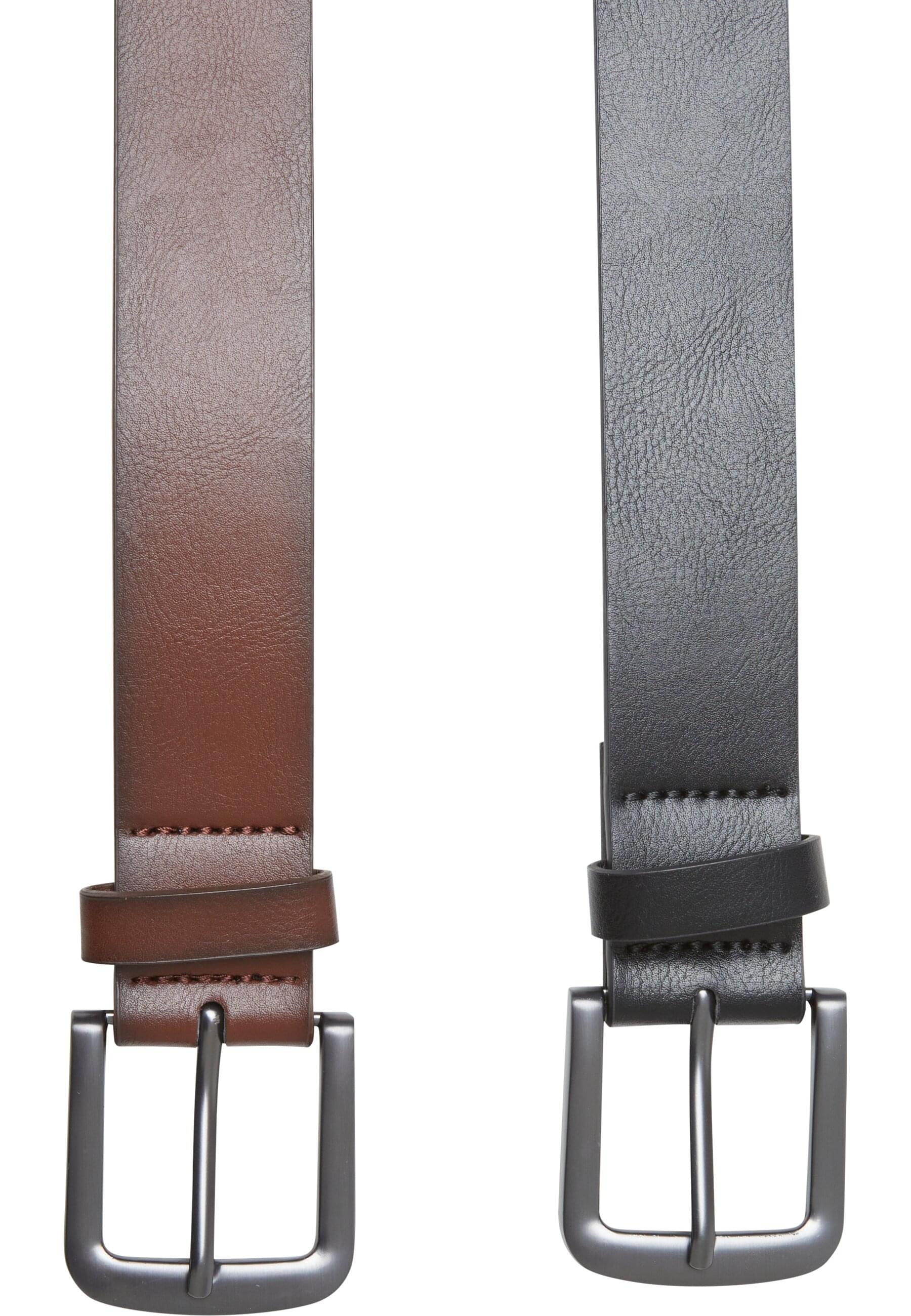 URBAN CLASSICS Synthetikgürtel »Urban Classics Easy Synthetic Leather Belt 2-Pack«