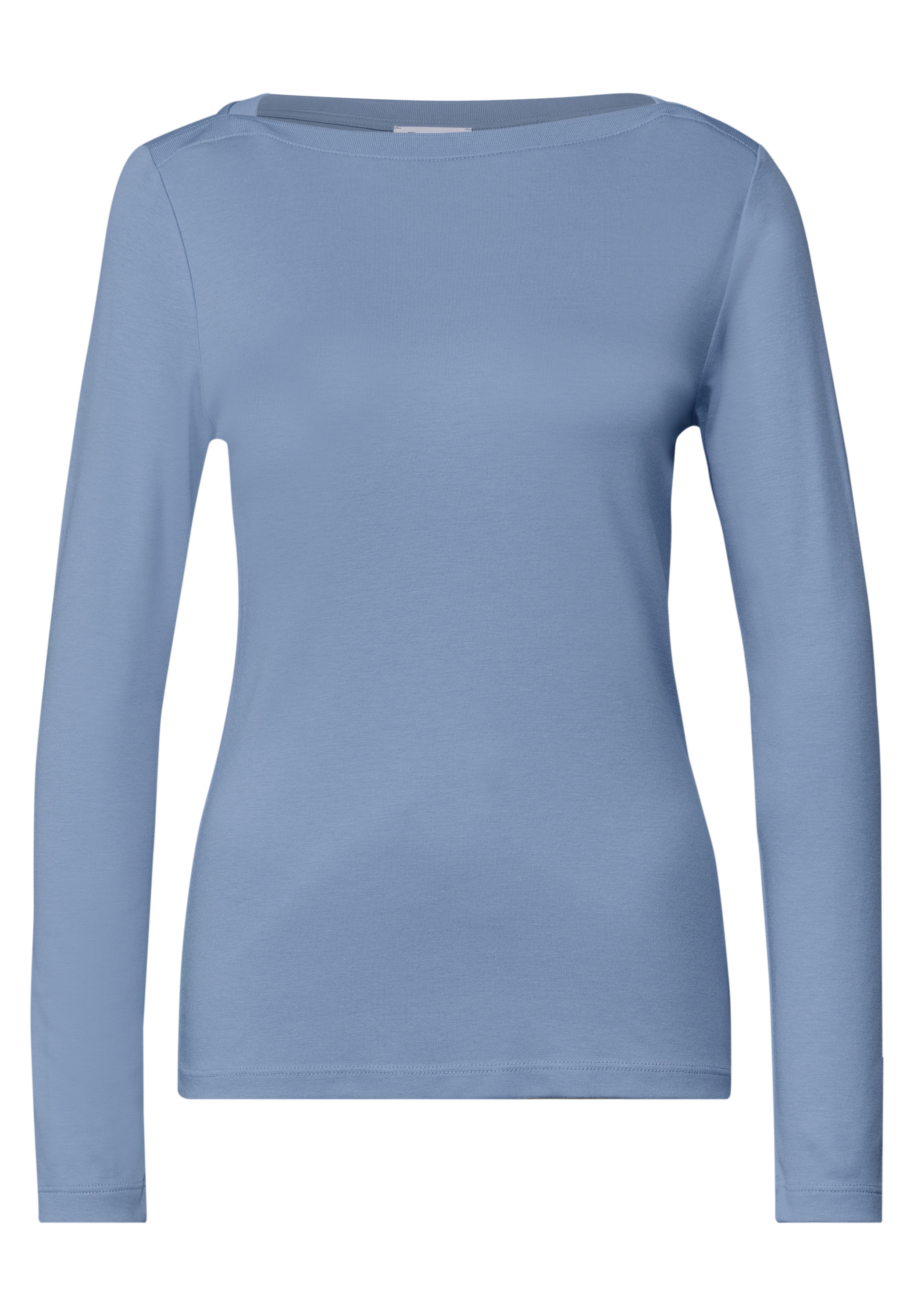 STREET ONE Langarmshirt mit U-Boot-Ausschnitt und Modal