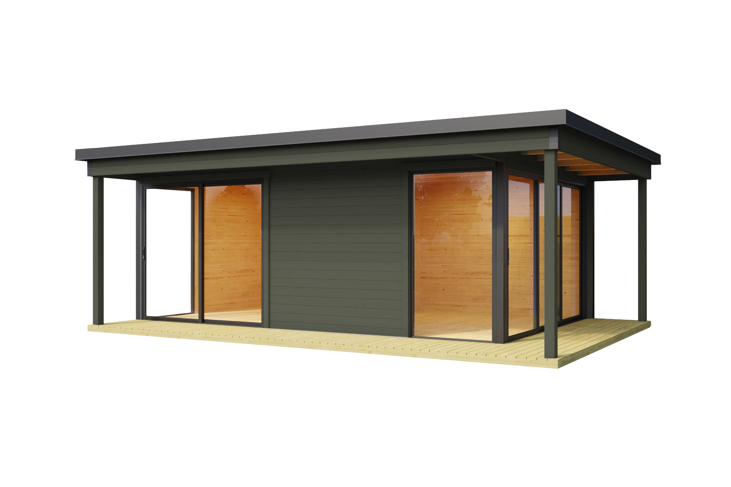 Nordic Holz Gartenhaus "DOMEO 3 LOGGIA" günstig online kaufen