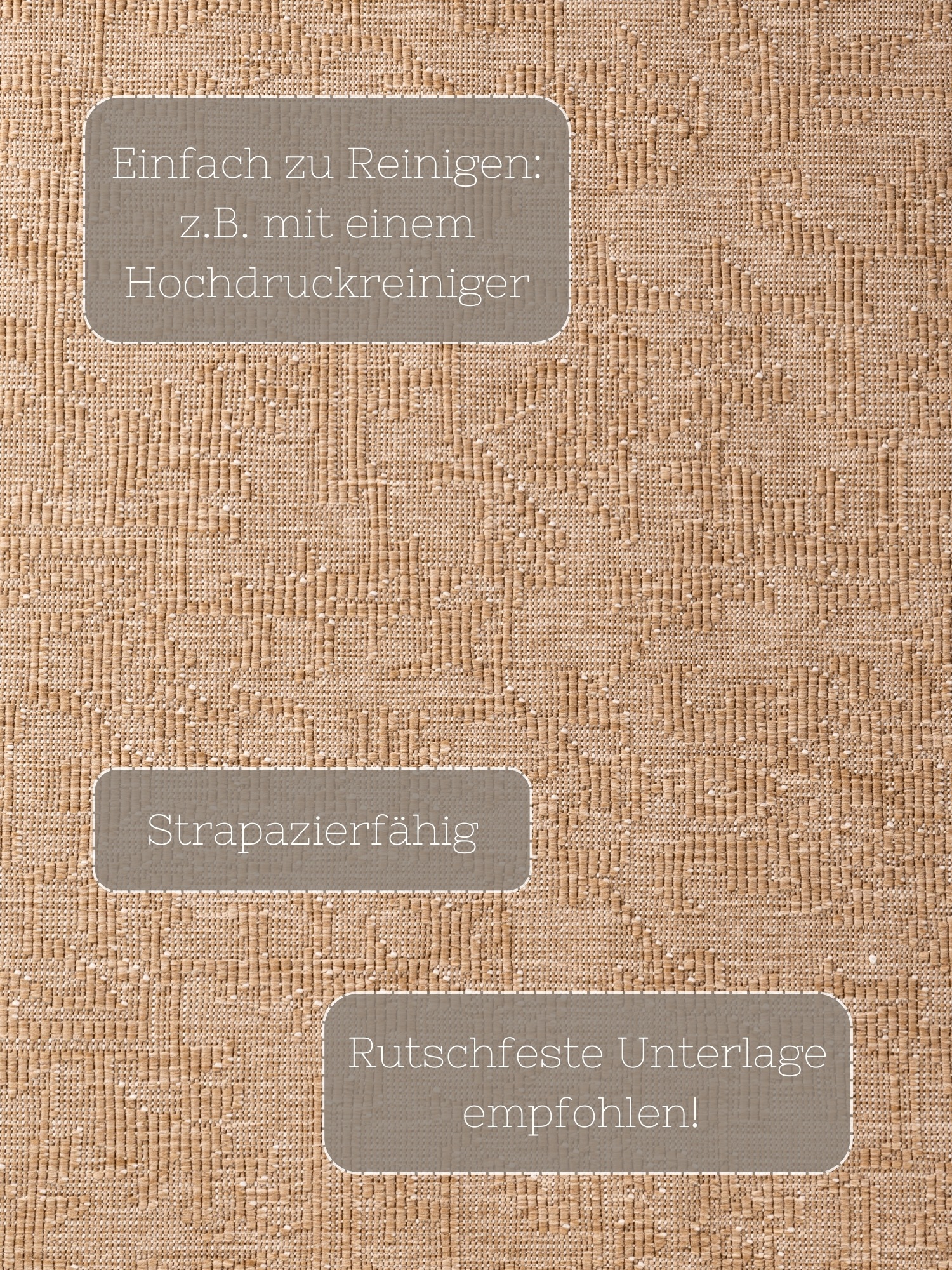 Hanse Home Kona Wendeteppich Weiß/Jute 120x170cm 3