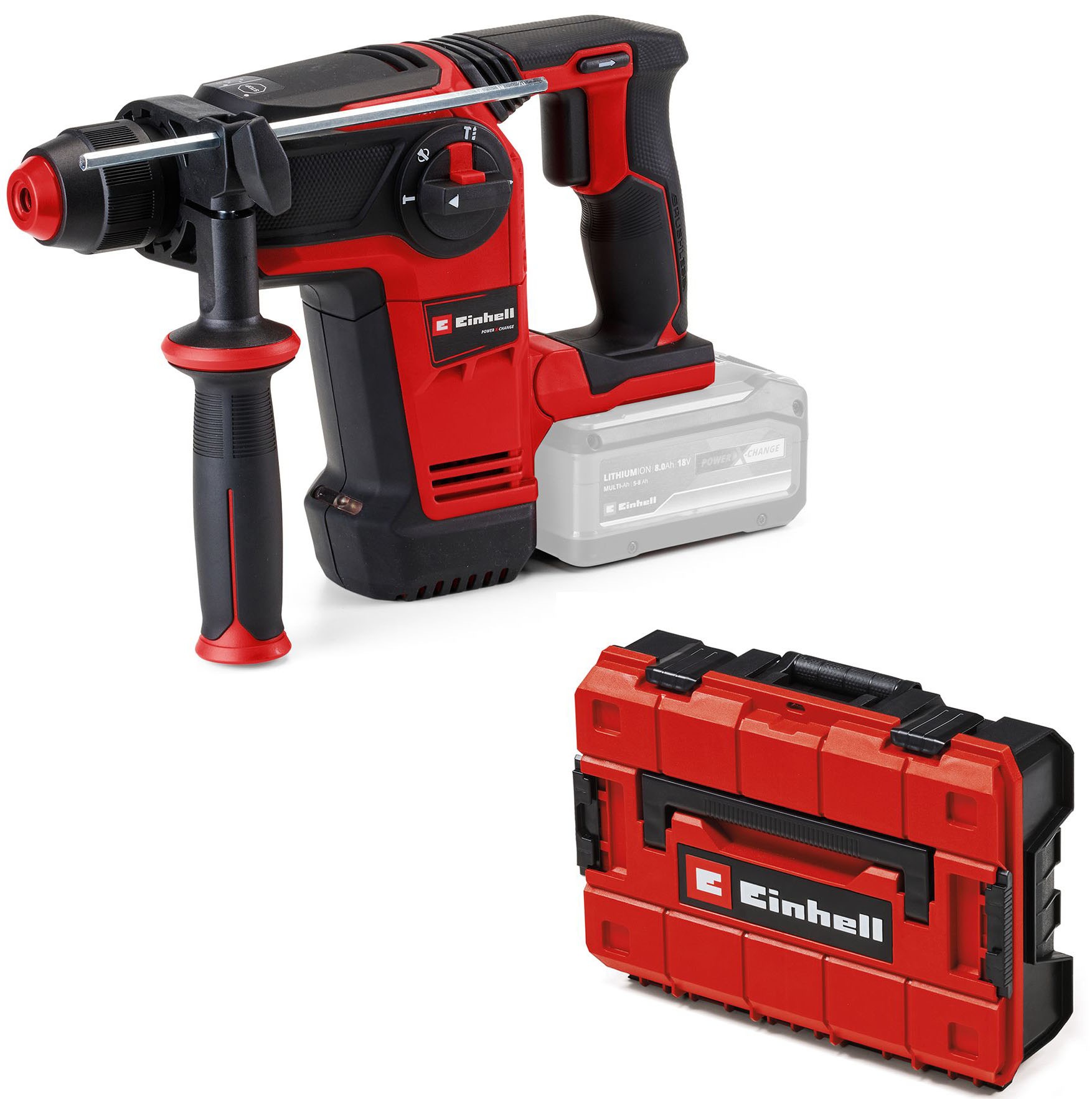 Einhell Akku-Bohrhammer »TP-HD 18/26 Li BL - Solo«, Power X-Change, ohne Akku und Ladegerät, Inkl. Aufbewahrungskoffer