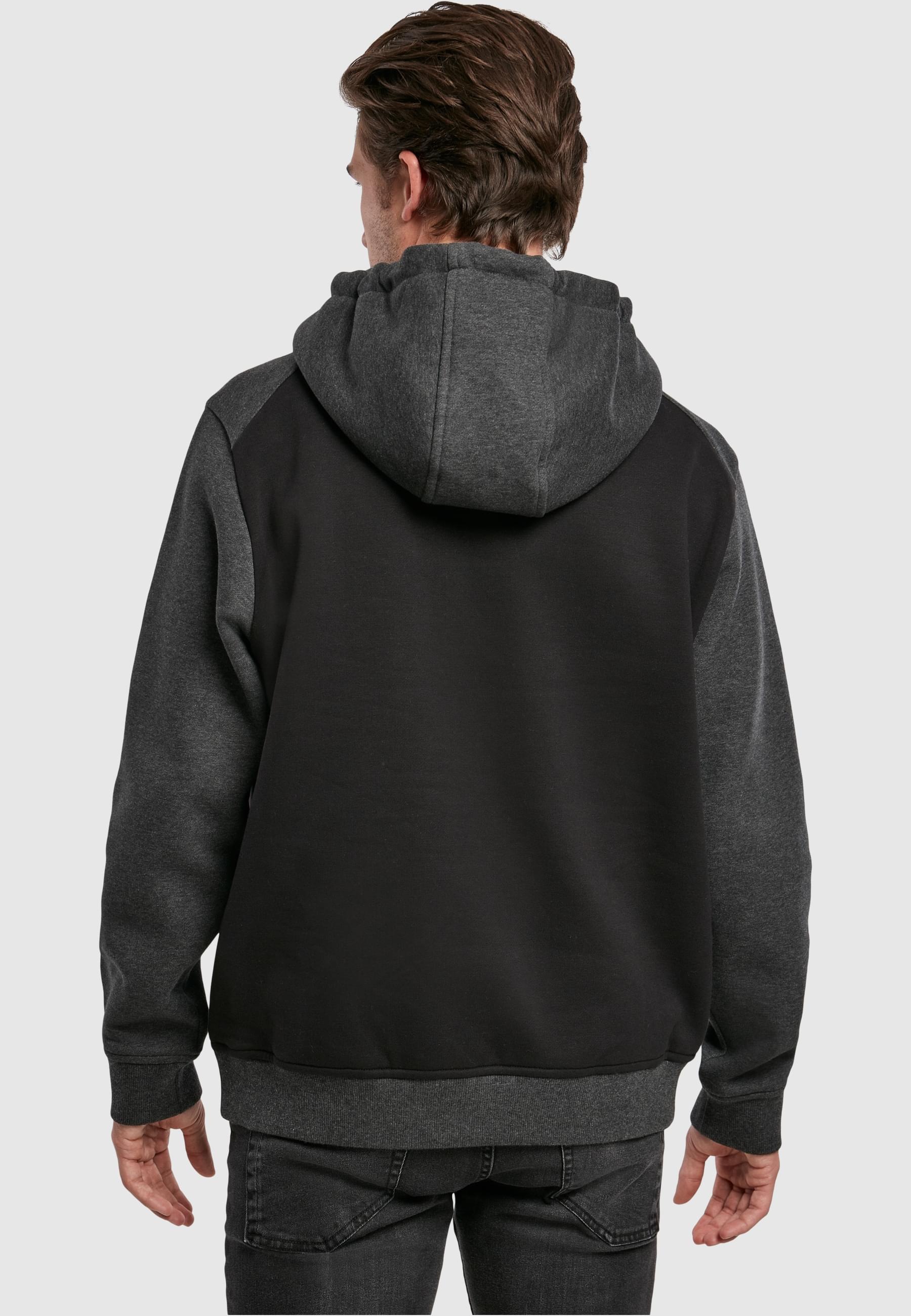 URBAN CLASSICS Rundhalspullover »Urban Classics Herren 2-Tone Fake Raglan Hoody«, (1 tlg.)