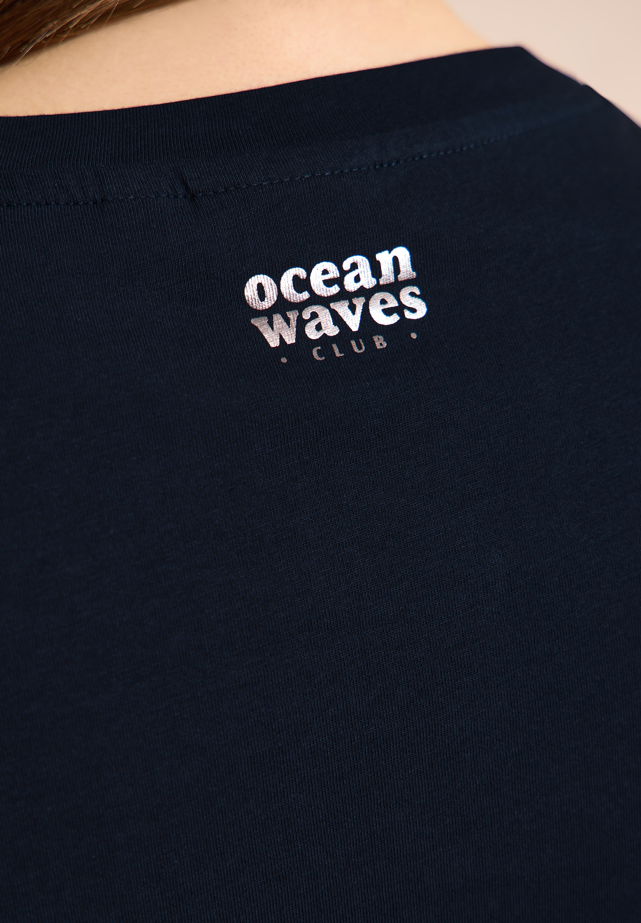 Cecil T-Shirt Sommershirt mit maritimem Wording-Print, Jerseyqualität