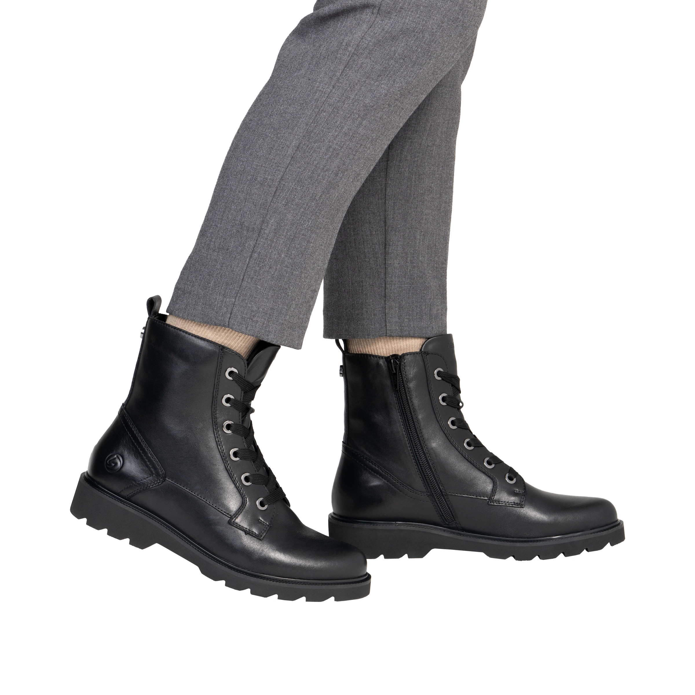 Remonte Schnürboots  Schnürstiefelette, Profilsohle, Blockabsatz