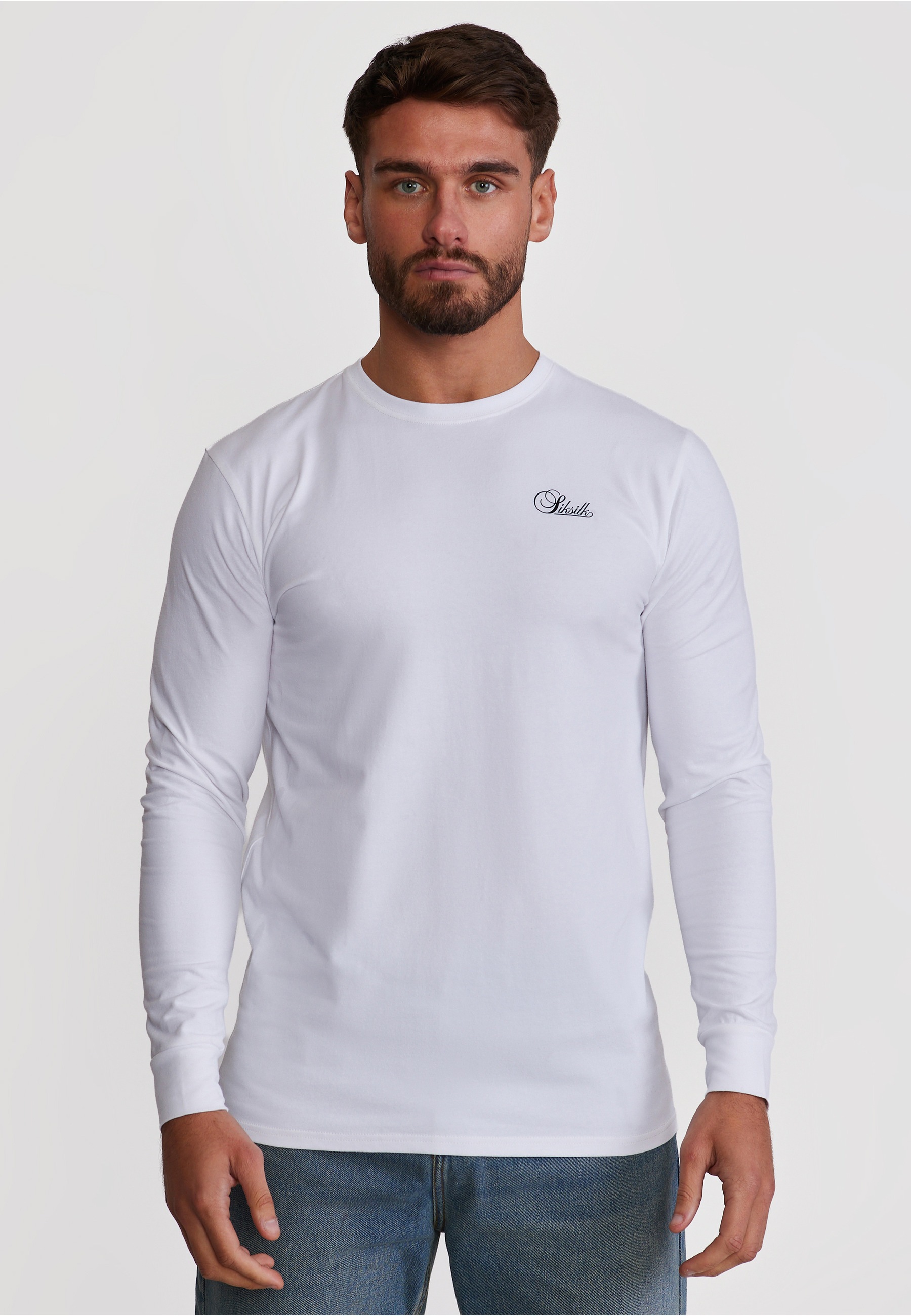 Siksilk Langarmshirt »SikSilk Pack of 3 LS Muscle Fit T-Shirts« 1