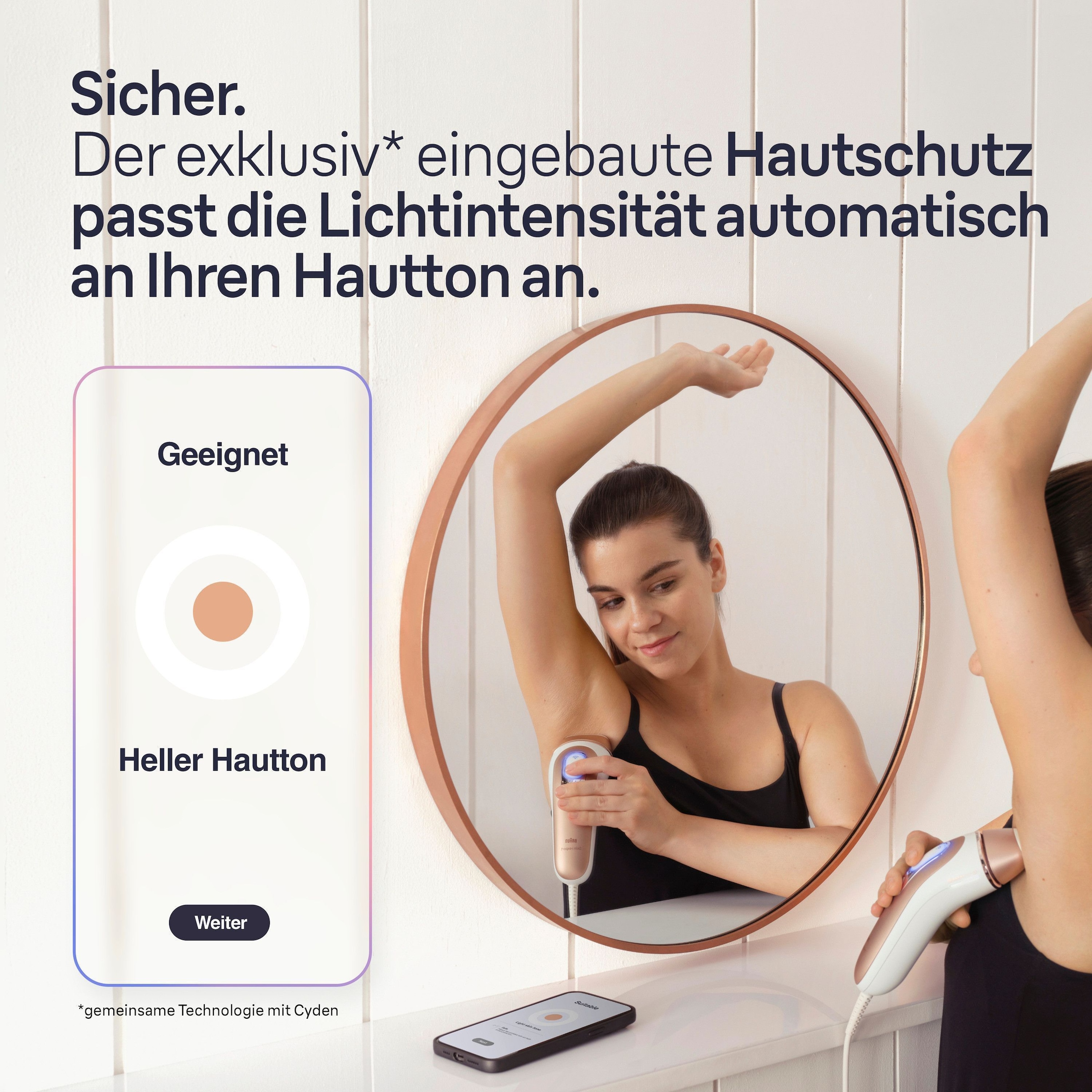 Braun IPL-Haarentferner »Smart Skin i·expert PL7387«, 4 Aufsätze für Gesicht & Körper, Venus Rasierer & Aufbewahrungsbox