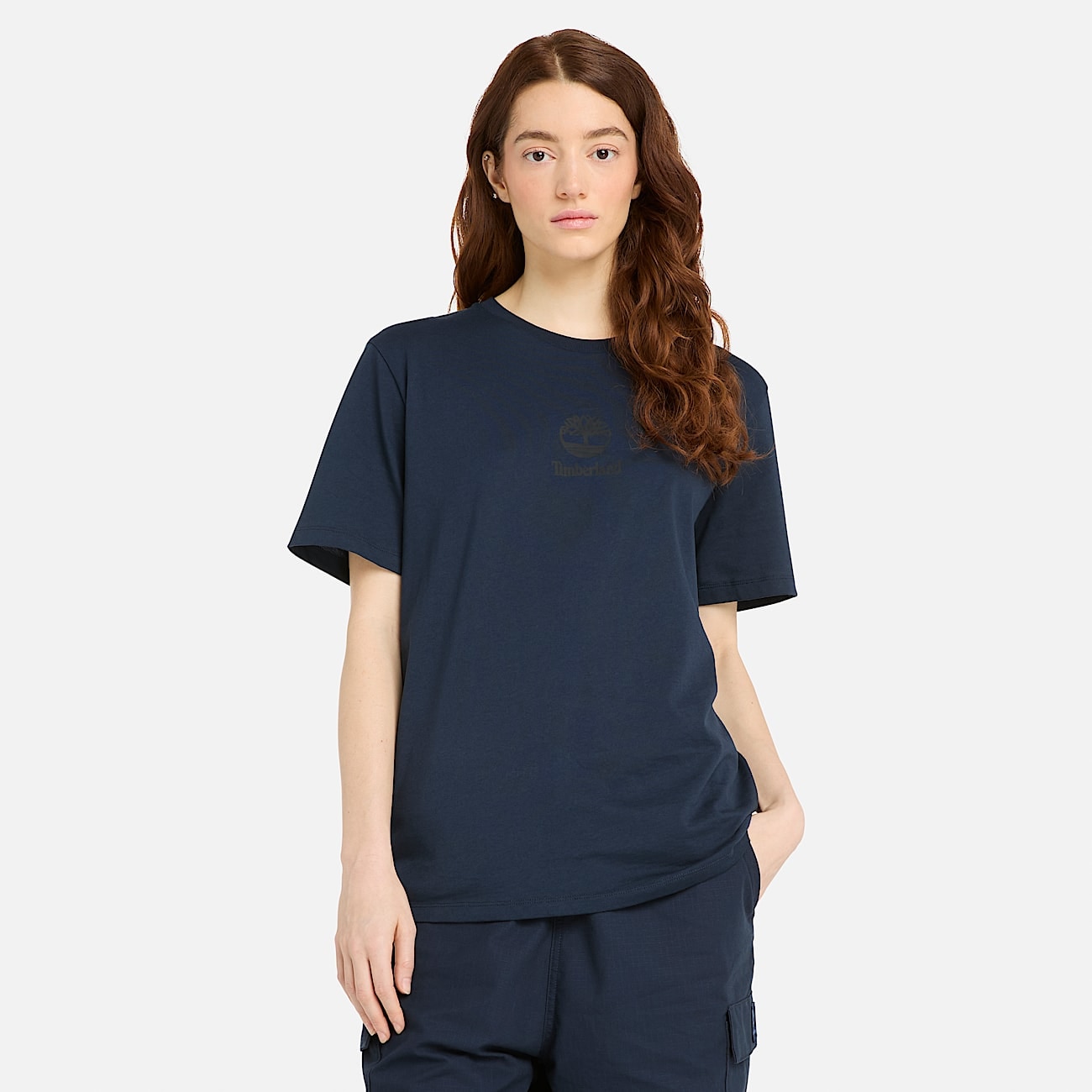 Timberland T-Shirt »Print Stack Logo Short Sleeve Tee« Kurzarm-Design, mit Rundhalsausschnitt mit Rippbündchen, aus Baumwolle