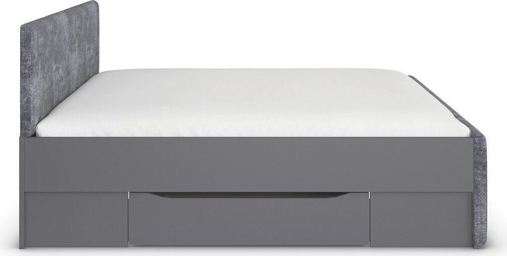 OTTO home Bett "Doppelbett Polsterbett Stauraumbett AGORDO" 180x200 cm, Kopf- und Fußteil aus Cordstoff oder Webstoff, praktische Bettschubkästen für zusätzlichen Stauraum MADE IN GERMANY
