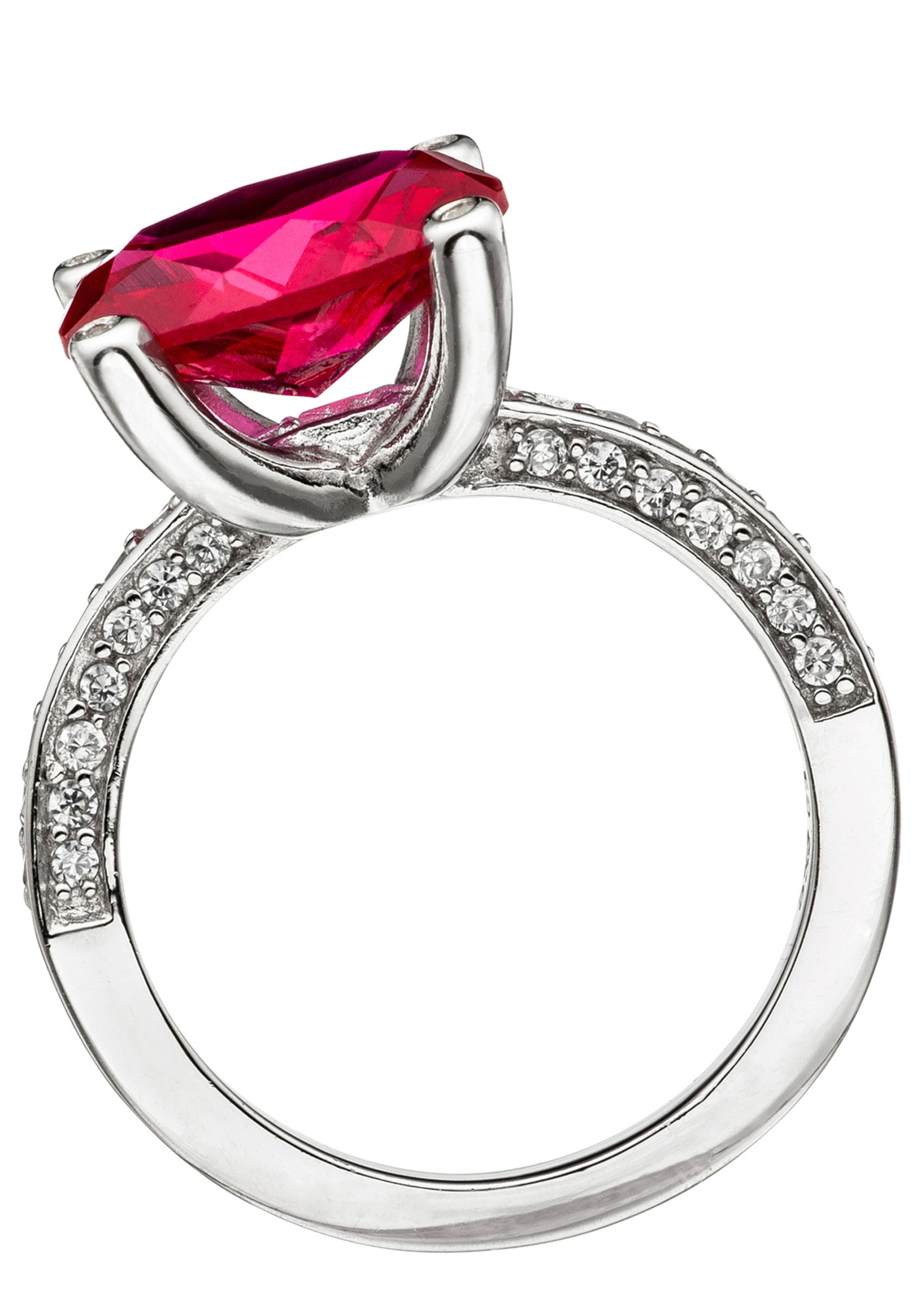 JOBO Silberring »Ring mit Zirkonia«, 925 Silber