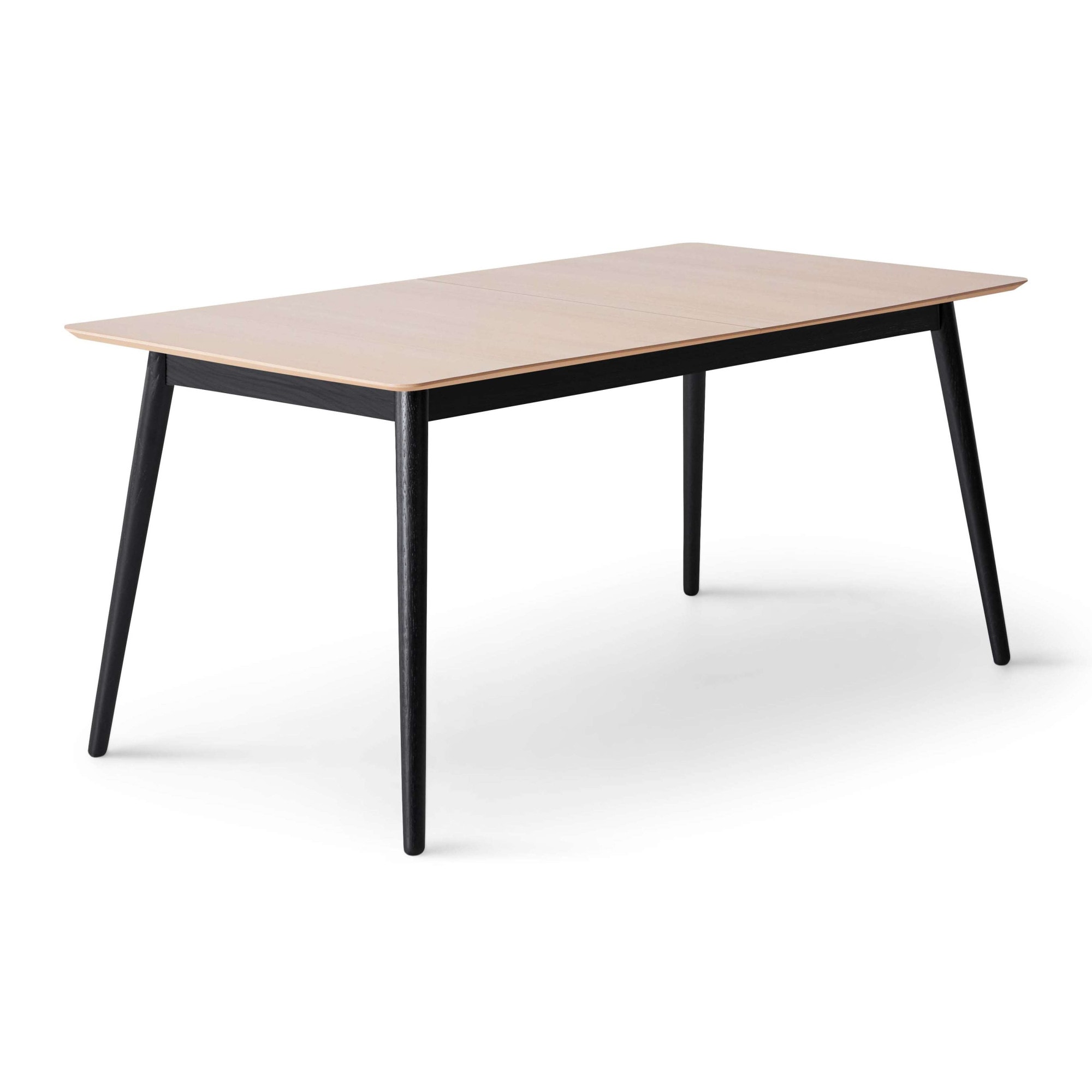 Hammel Furniture "Meza Designtisch mit Auszugsfunktion und 2 Einlegeplatten" abgerundete Tischplatte MDF, Massivholzgestell, in zwei Breite