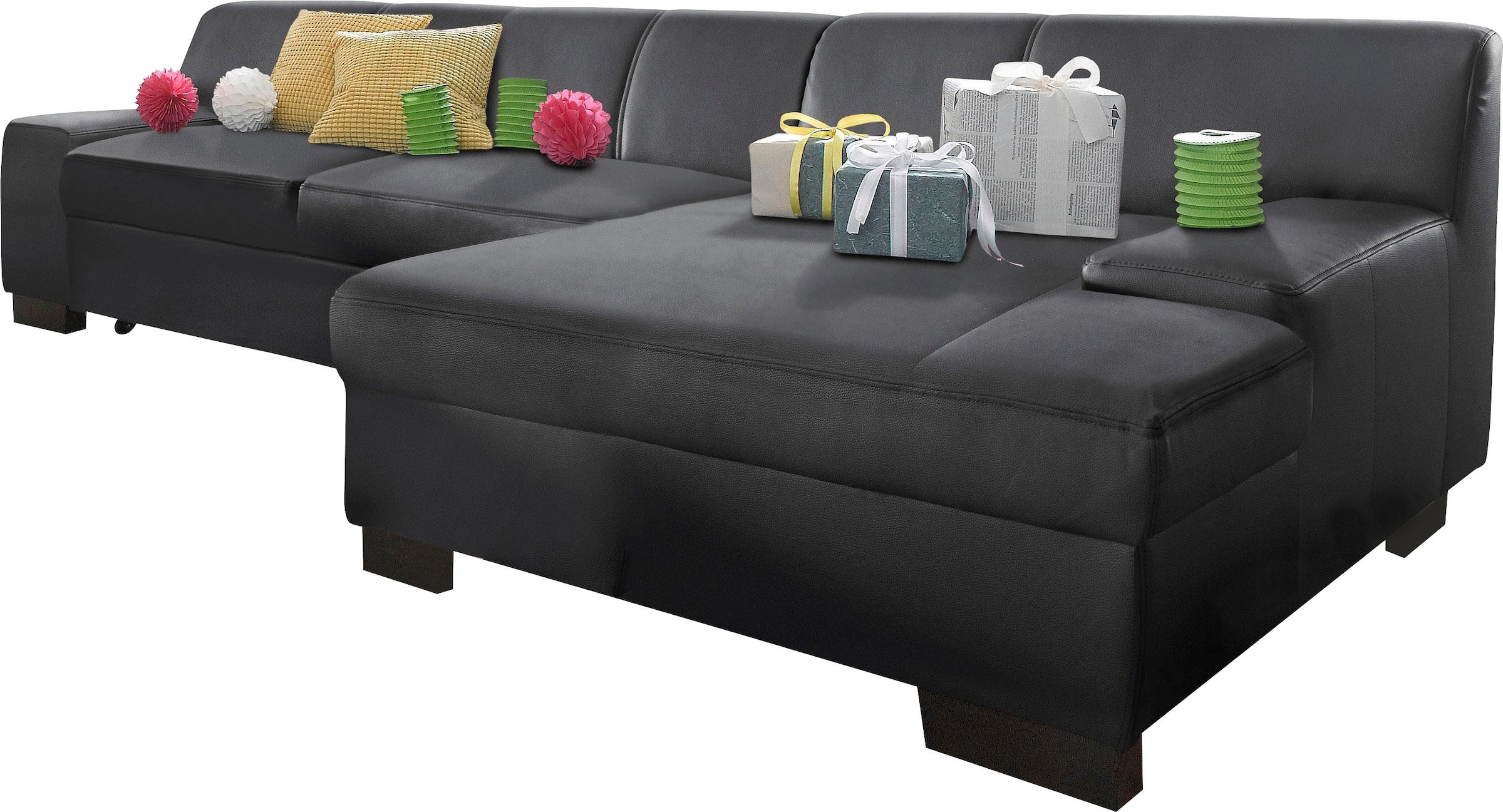 DOMO collection Ecksofa "Norma Top, elegant und modern, flache Armlehnen, k günstig online kaufen