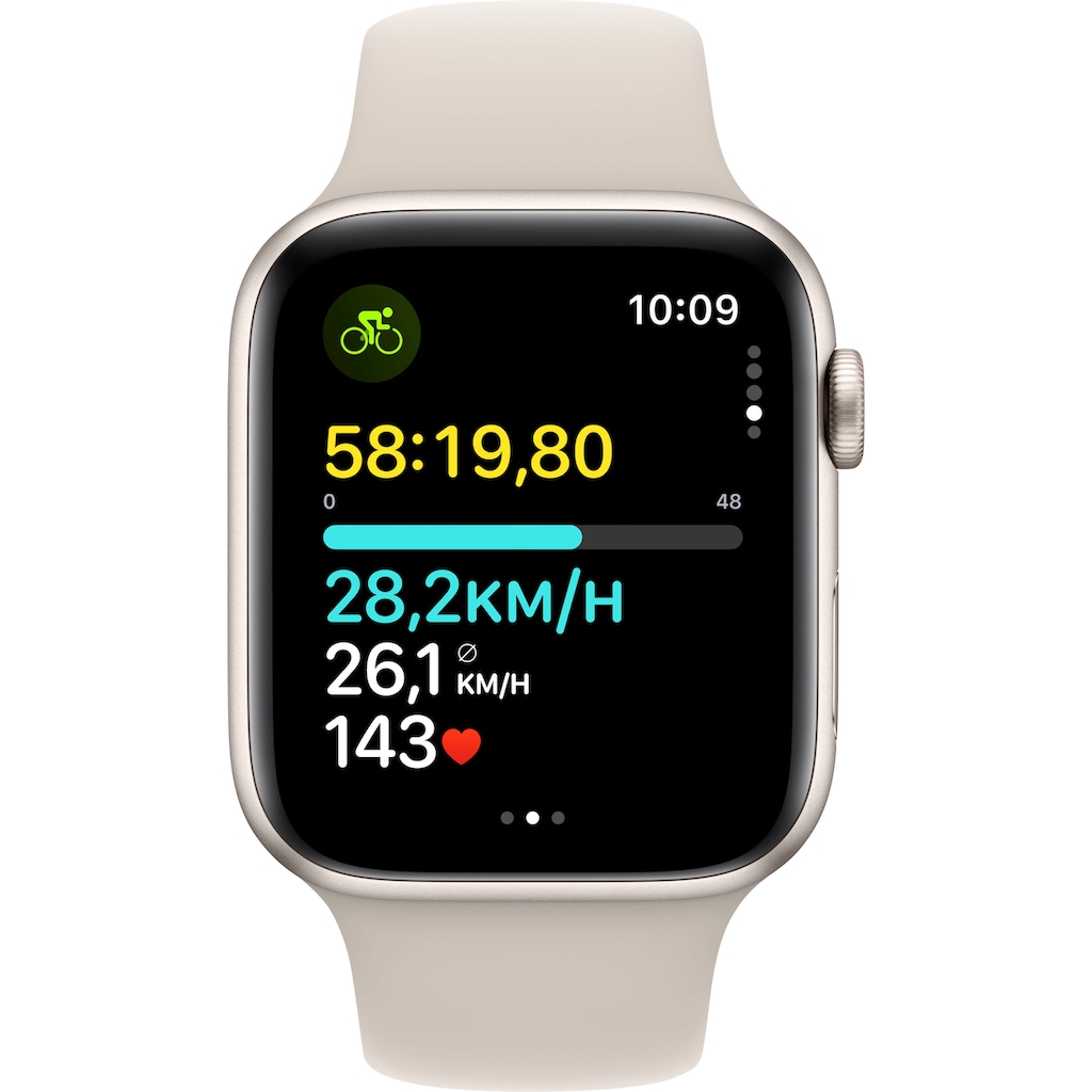 Apple Smartwatch »Watch SE GPS Aluminium 44 mm + Cellular M/L«, (Watch OS 10)