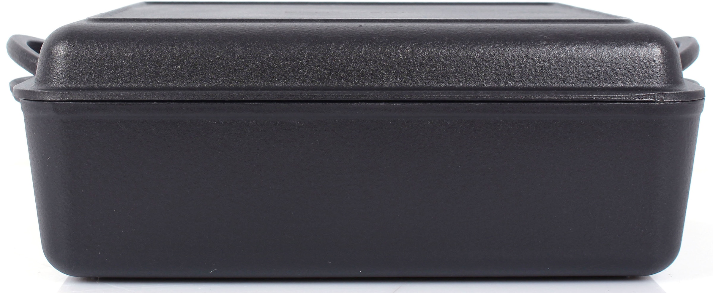 ECHTWERK Bräter, Gusseisen-Emaille, Pre-Seasoned, Rechteckige Auflaufform, 2-in-1 Set