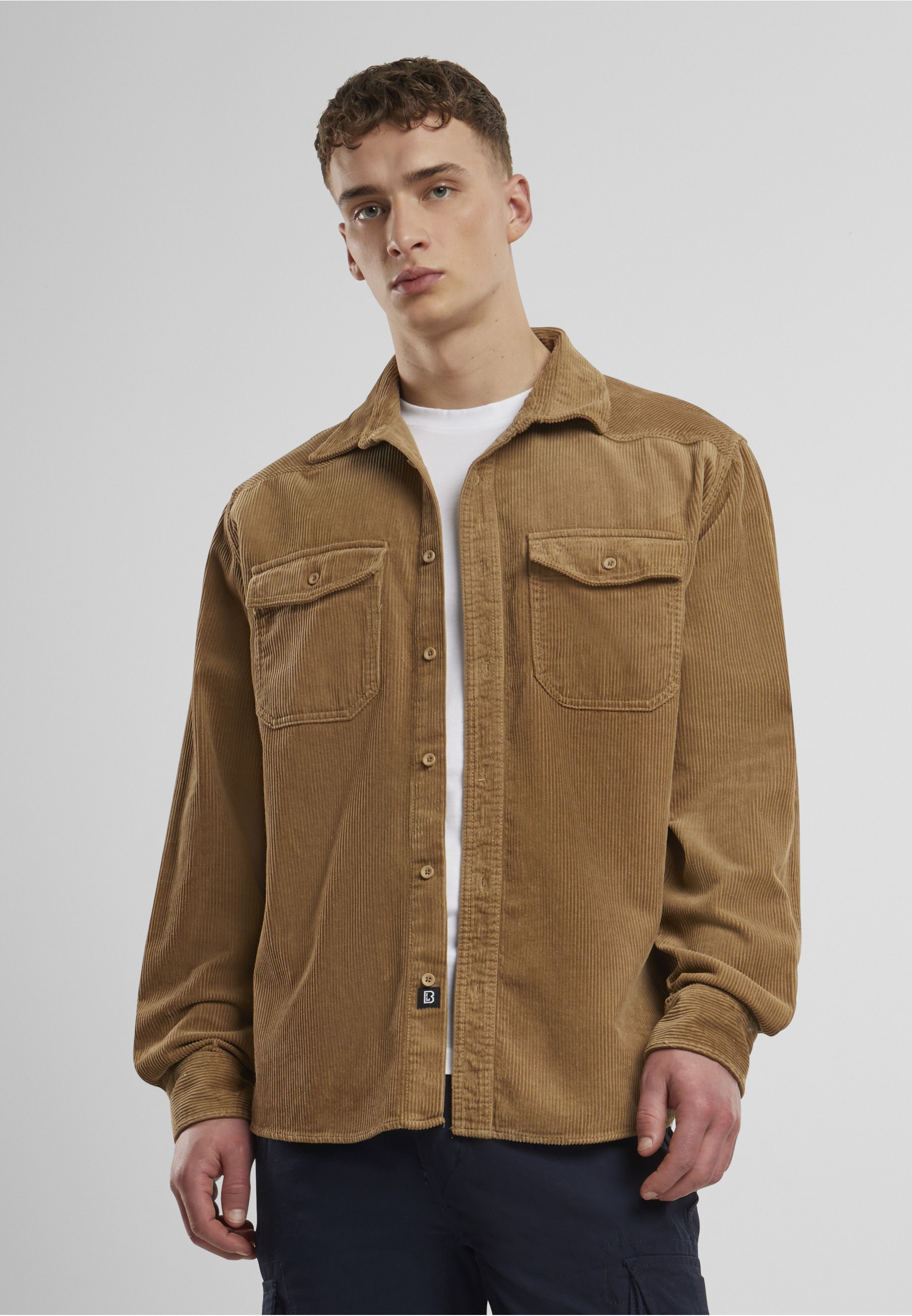 Brandit Langarmhemd »Brandit Herren Corduroy Classic Shirt Long Sleeve« 1 Stk.